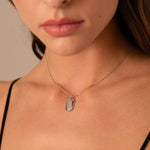 Pendentif médaille à graver Olivia - Argenté Bohm Paris 