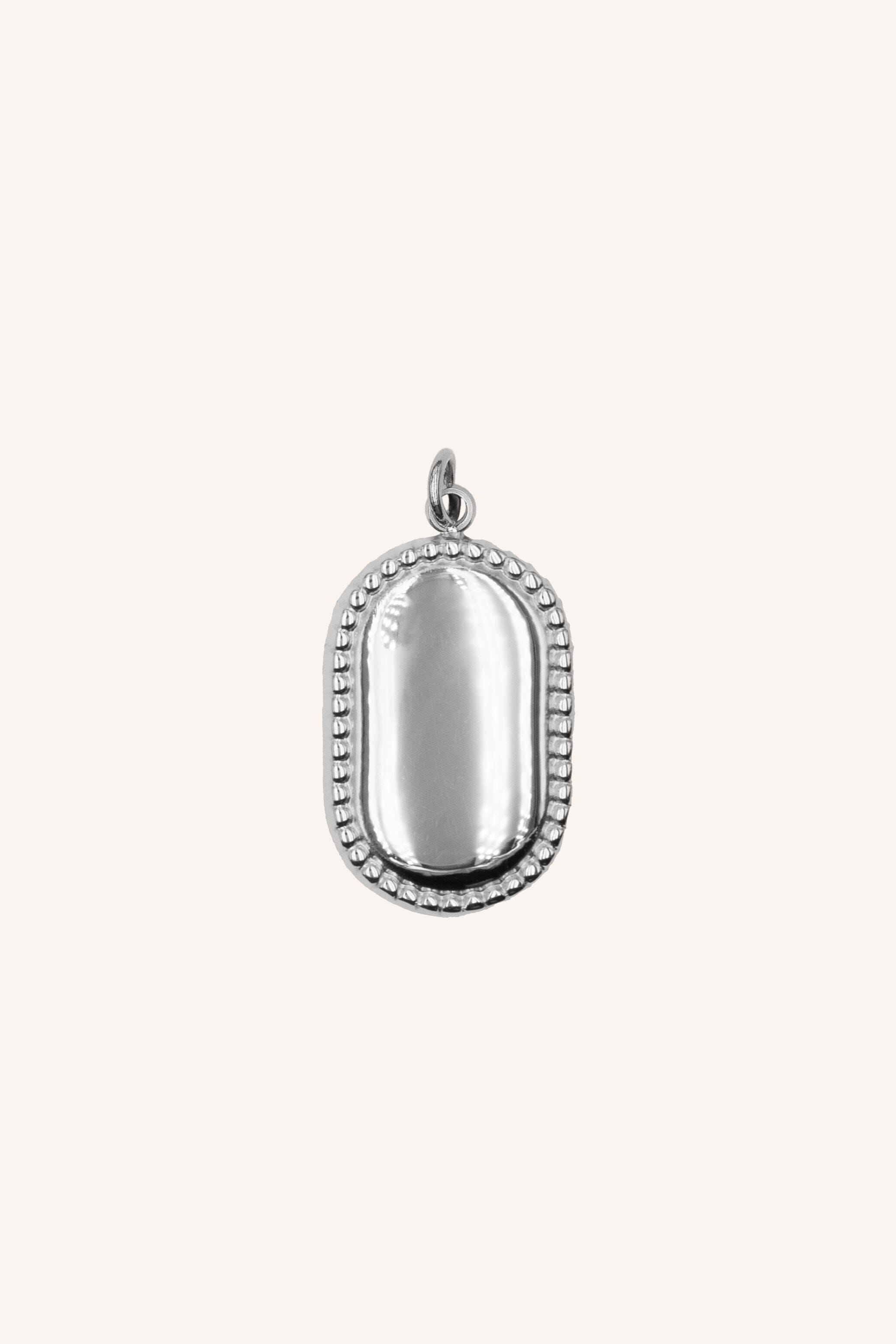 Pendentif médaille à graver Olivia - Argenté Bohm Paris 