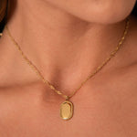 Pendentif médaille à graver Olivia - doré Bohm Paris 