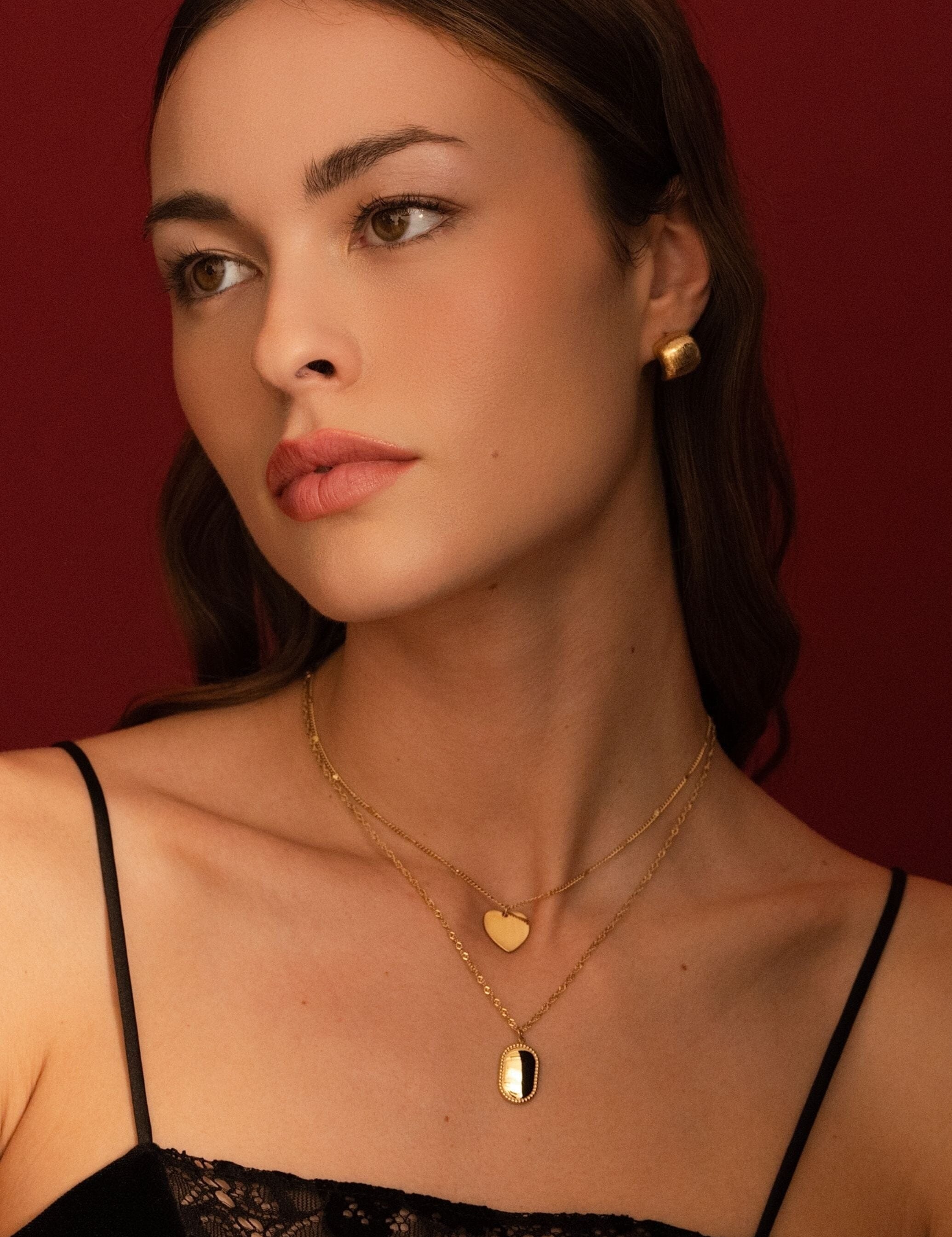 Pendentif médaille à graver Olivia - doré Bohm Paris 