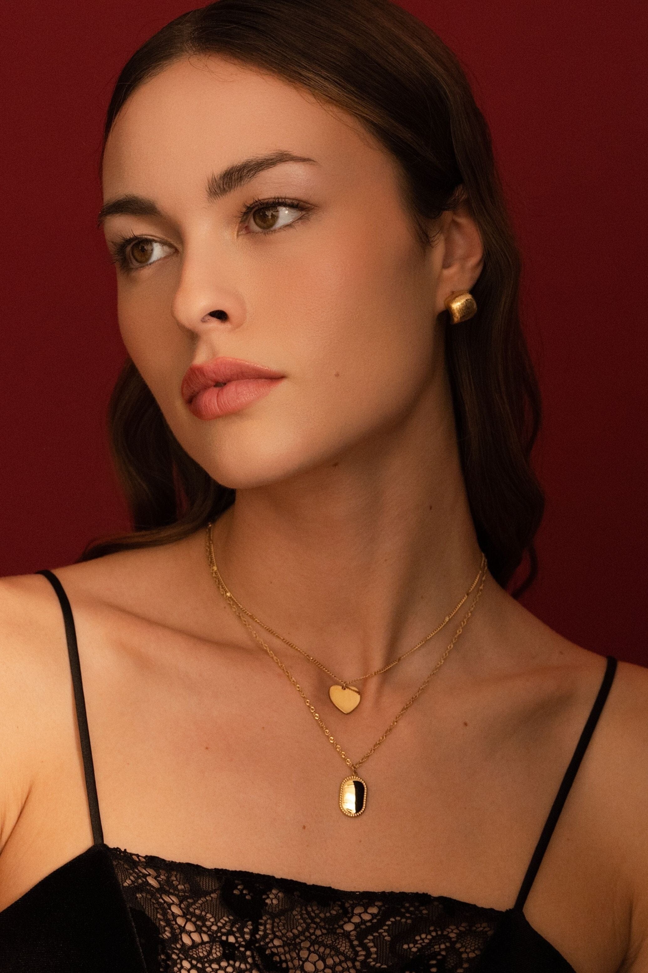 Pendentif médaille à graver Olivia - doré Bohm Paris 