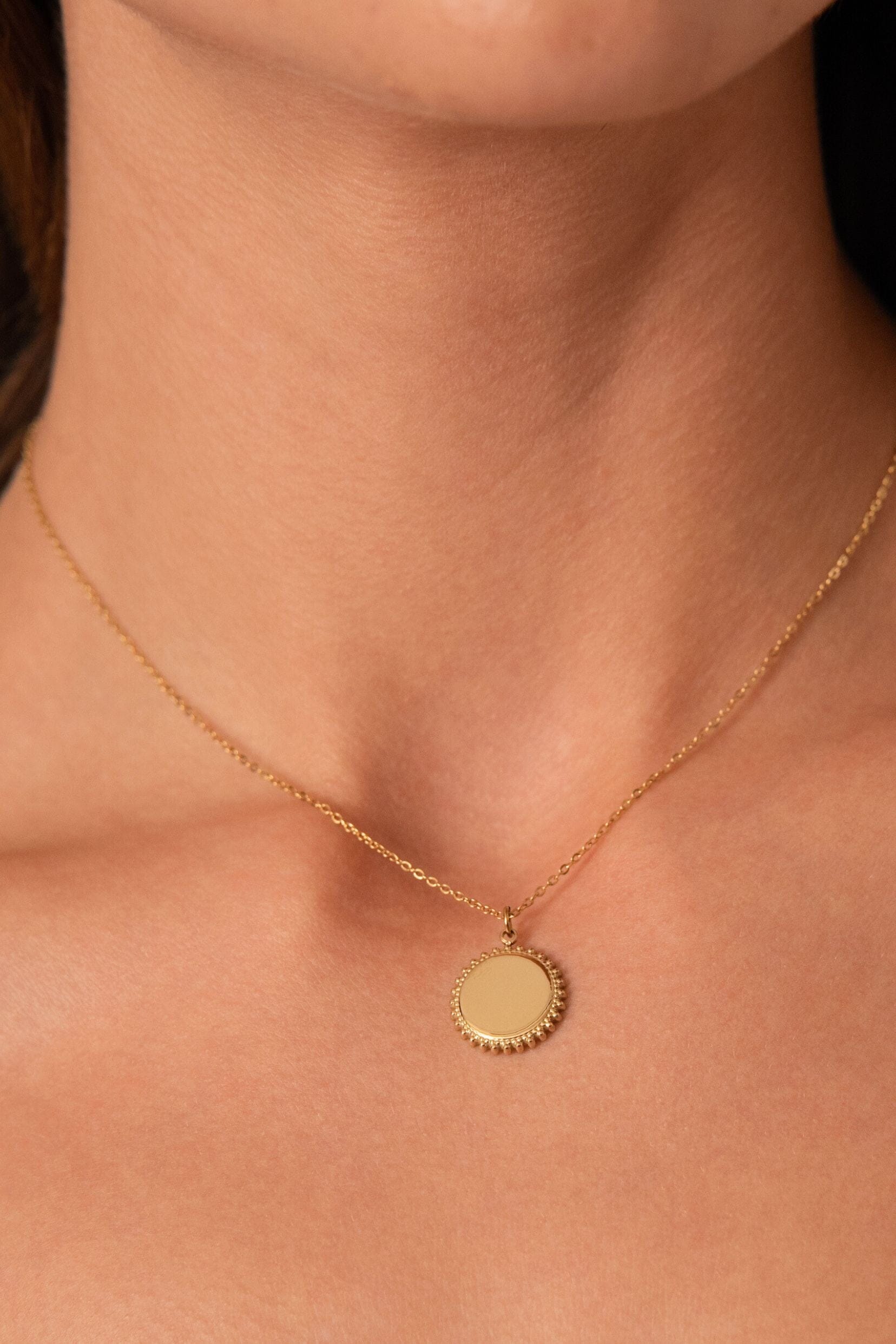 Pendentif médaille à graver - Sidoni Bohm Paris 