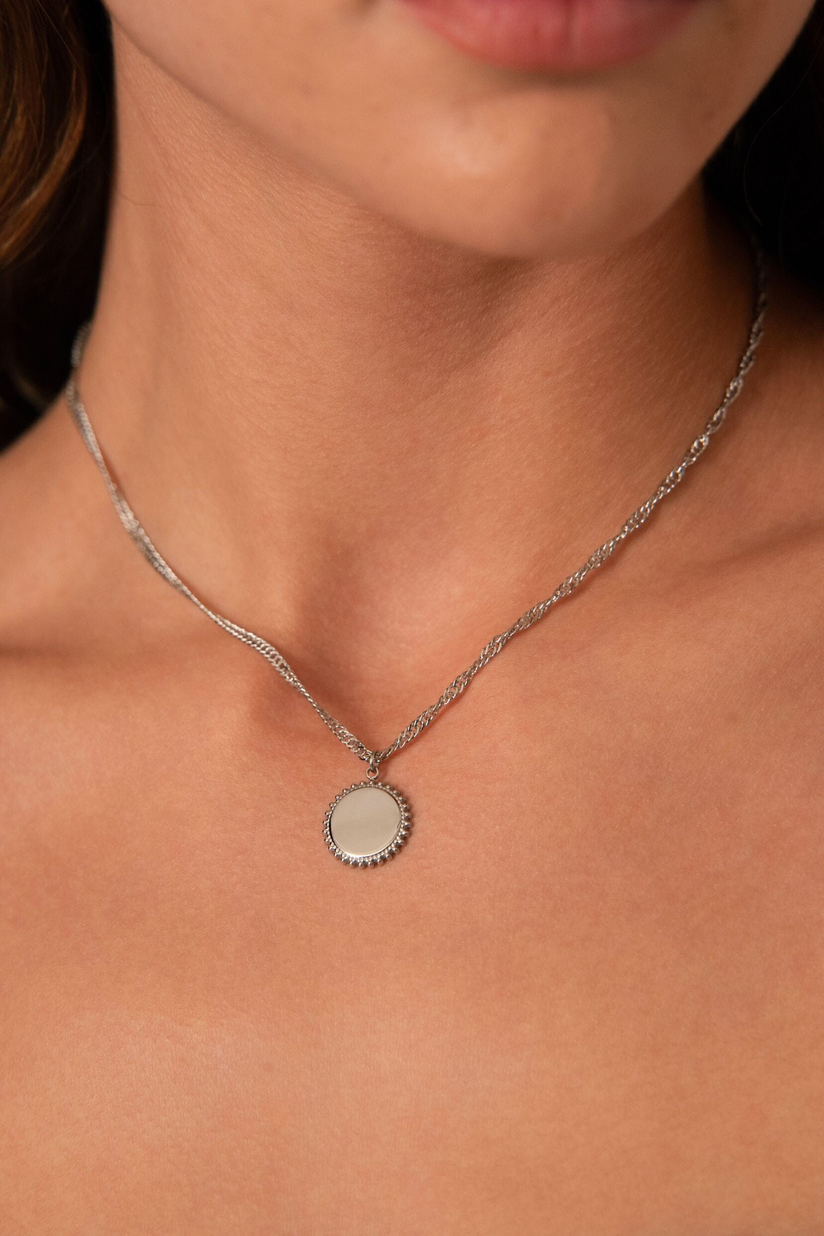 Pendentif médaille à graver - Sidoni Bohm Paris 