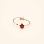 Bague Ally argenté Bague Bohm Paris Rouge carmin 