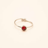 Bague Ally argenté Bague Bohm Paris Rouge carmin 