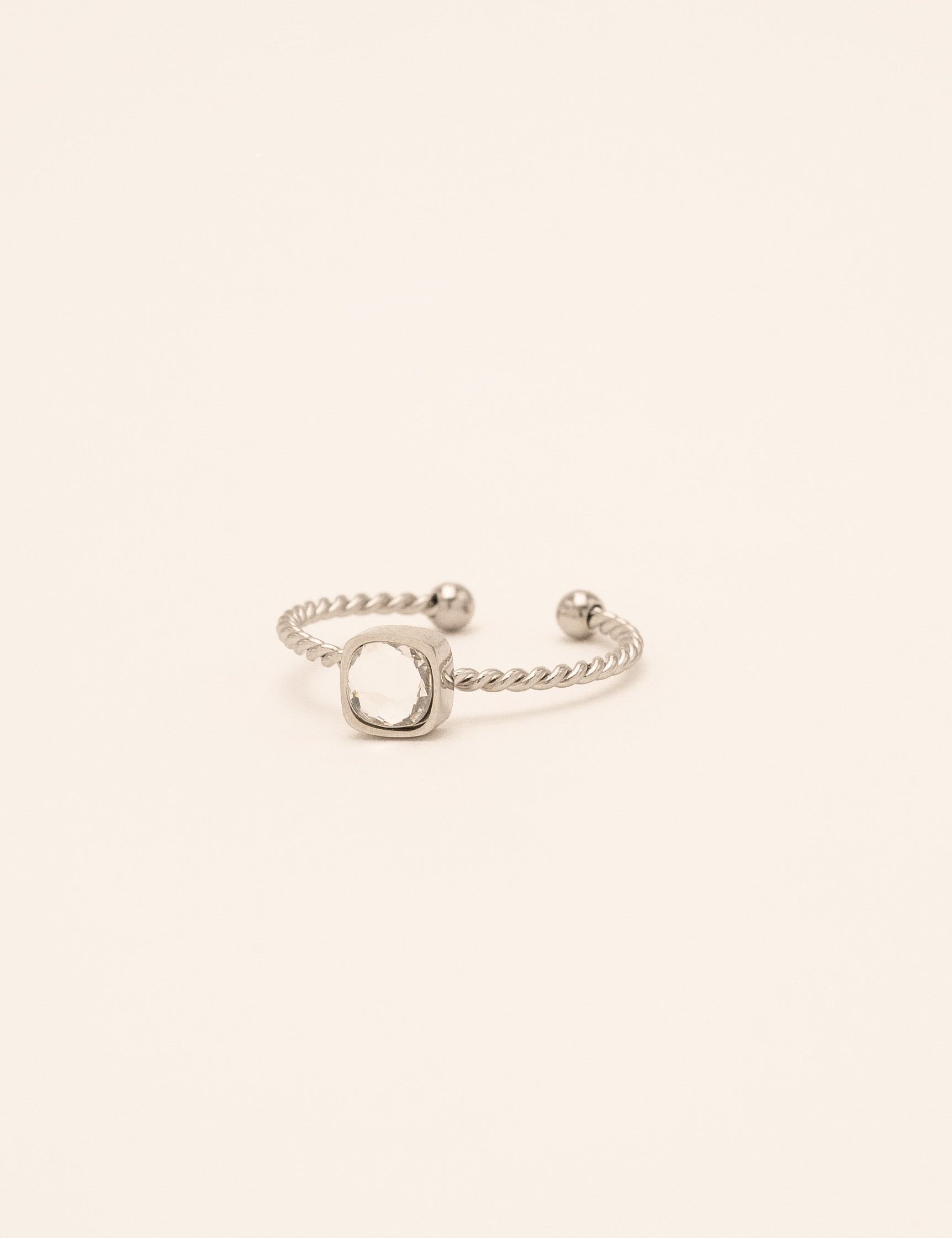 Bague Amael Bague Bohm Paris Argenté cristal 