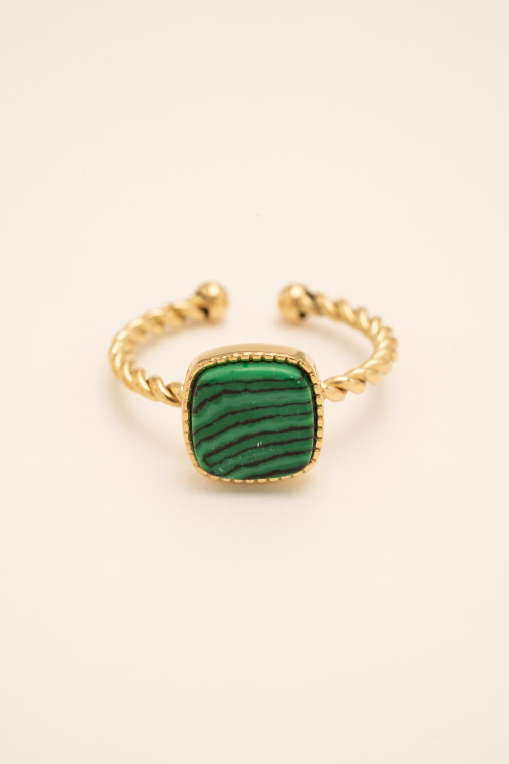 Bague Bohm Paris - Chloefina Bague Bohm Paris Malachite 