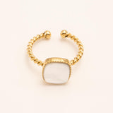 Bague Bohm Paris - Chloefina Bague Bohm Paris Nacre Blanche 