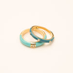 Bague Bohm Paris - Dario Bague Bohm Paris 53 Bleu émail 