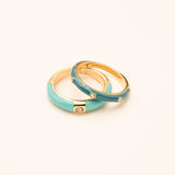 Bague Bohm Paris - Dario Bague Bohm Paris 53 Bleu émail 