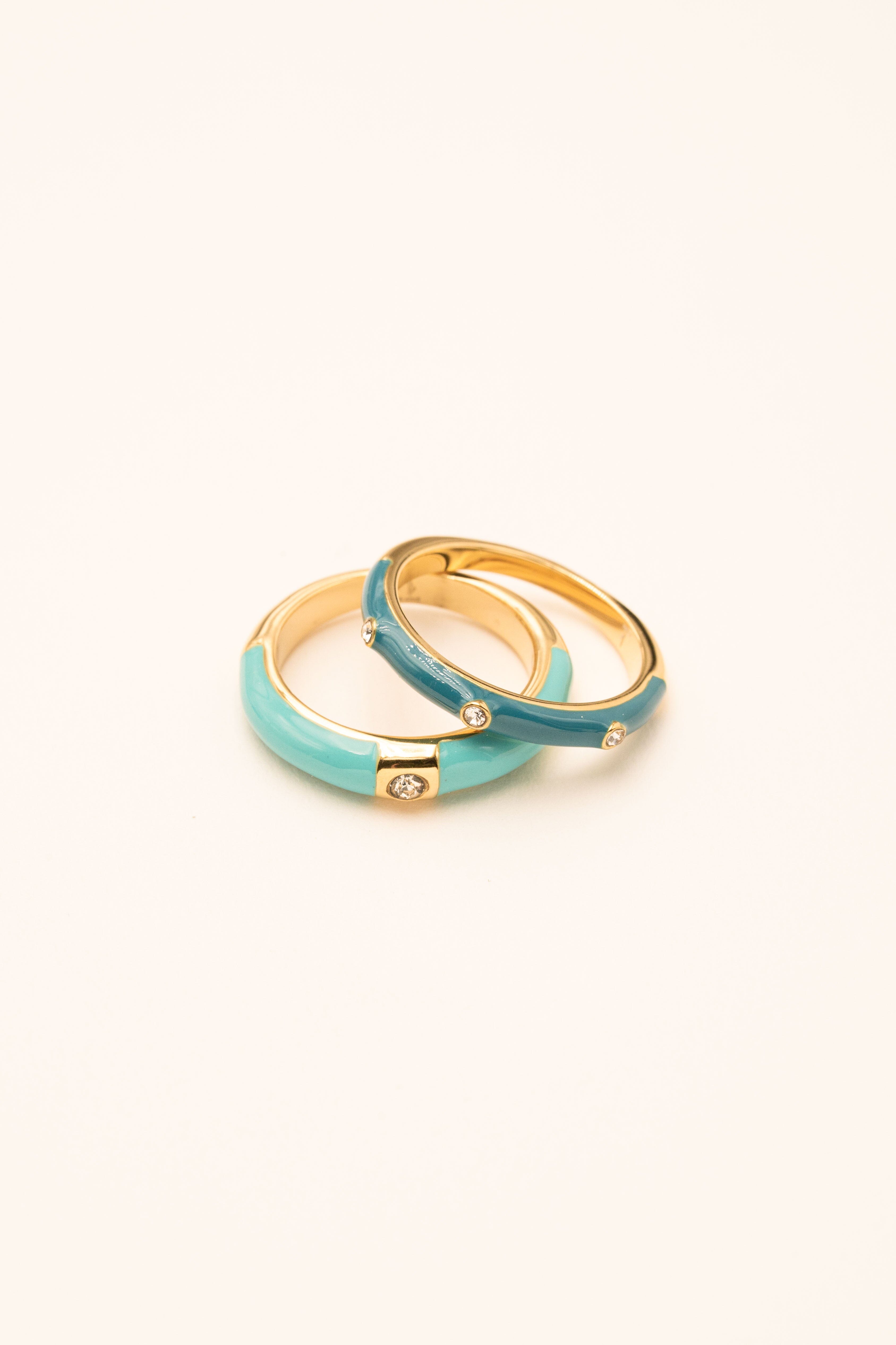 Bague Bohm Paris - Dario Bague Bohm Paris 53 Bleu émail 