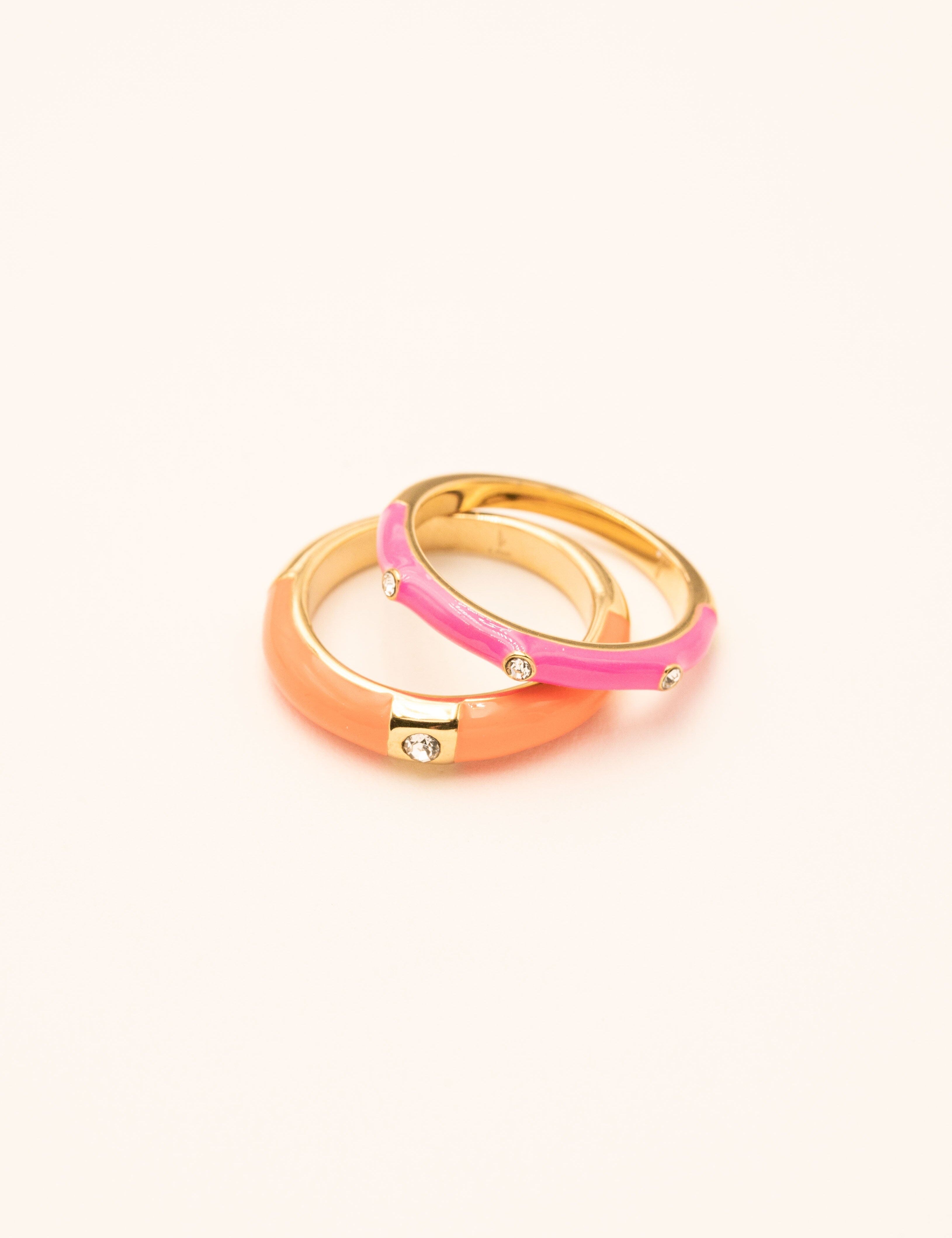 Bague Bohm Paris - Dario Bague Bohm Paris 53 Corail émail 