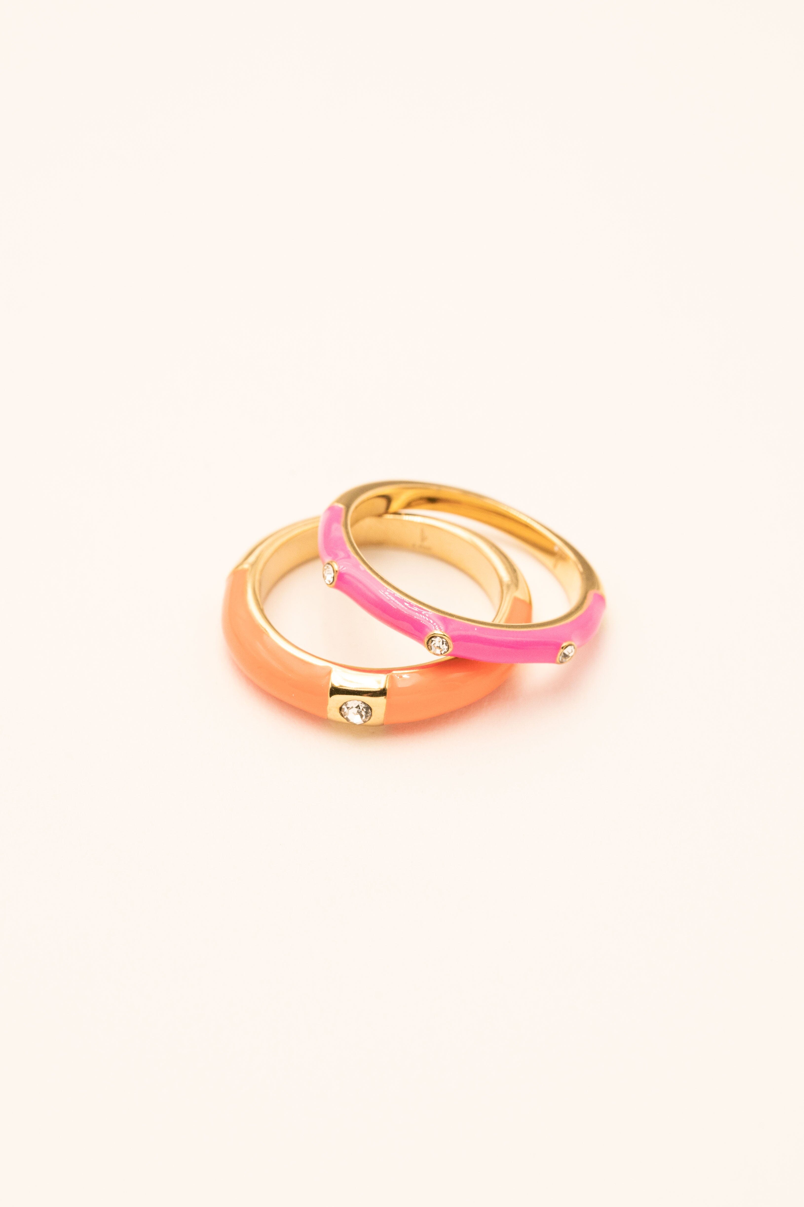 Bague Bohm Paris - Dario Bague Bohm Paris 53 Corail émail 