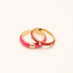 Bague Bohm Paris - Dario Bague Bohm Paris 53 Fuchsia émail 
