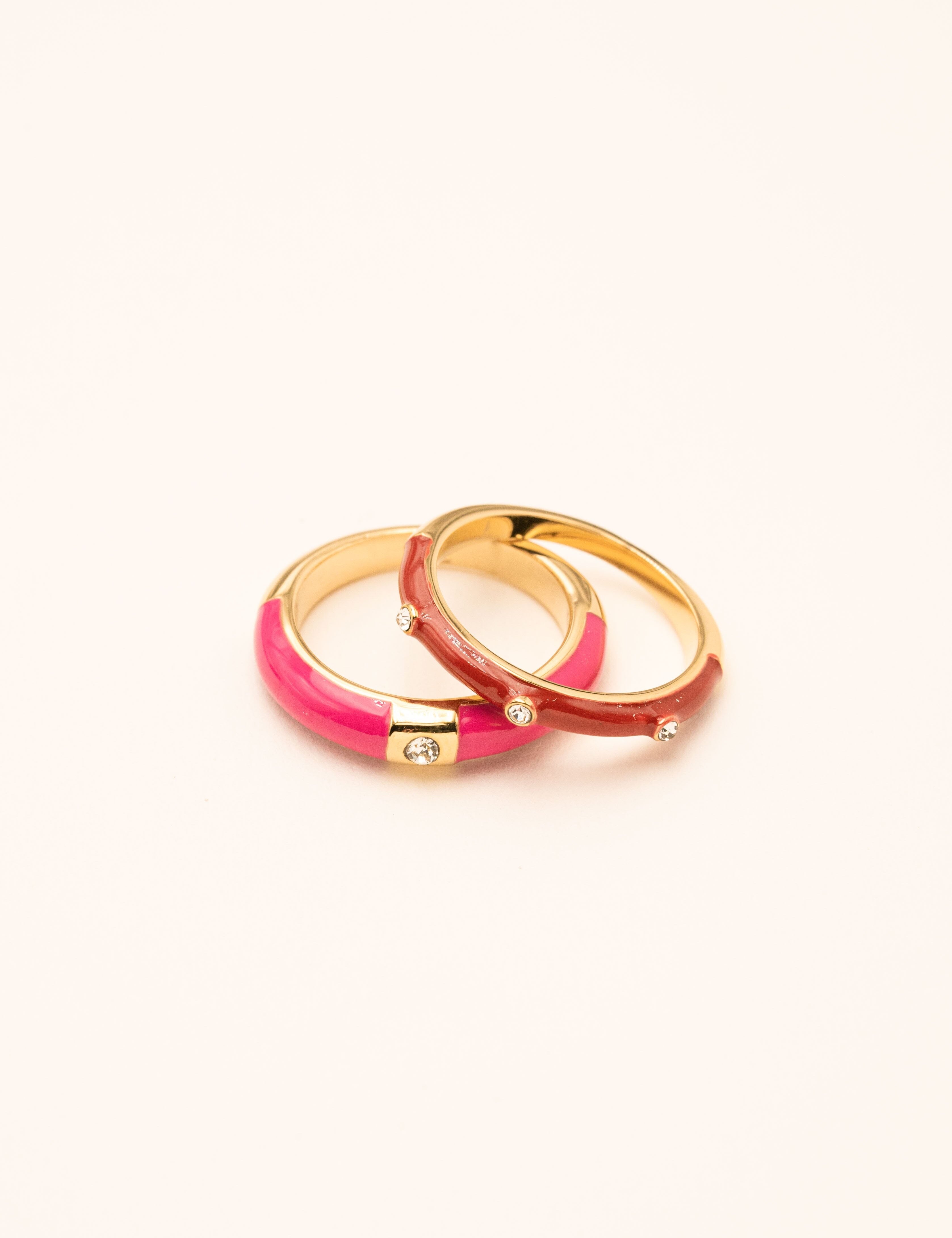 Bague Bohm Paris - Dario Bague Bohm Paris 53 Fuchsia émail 