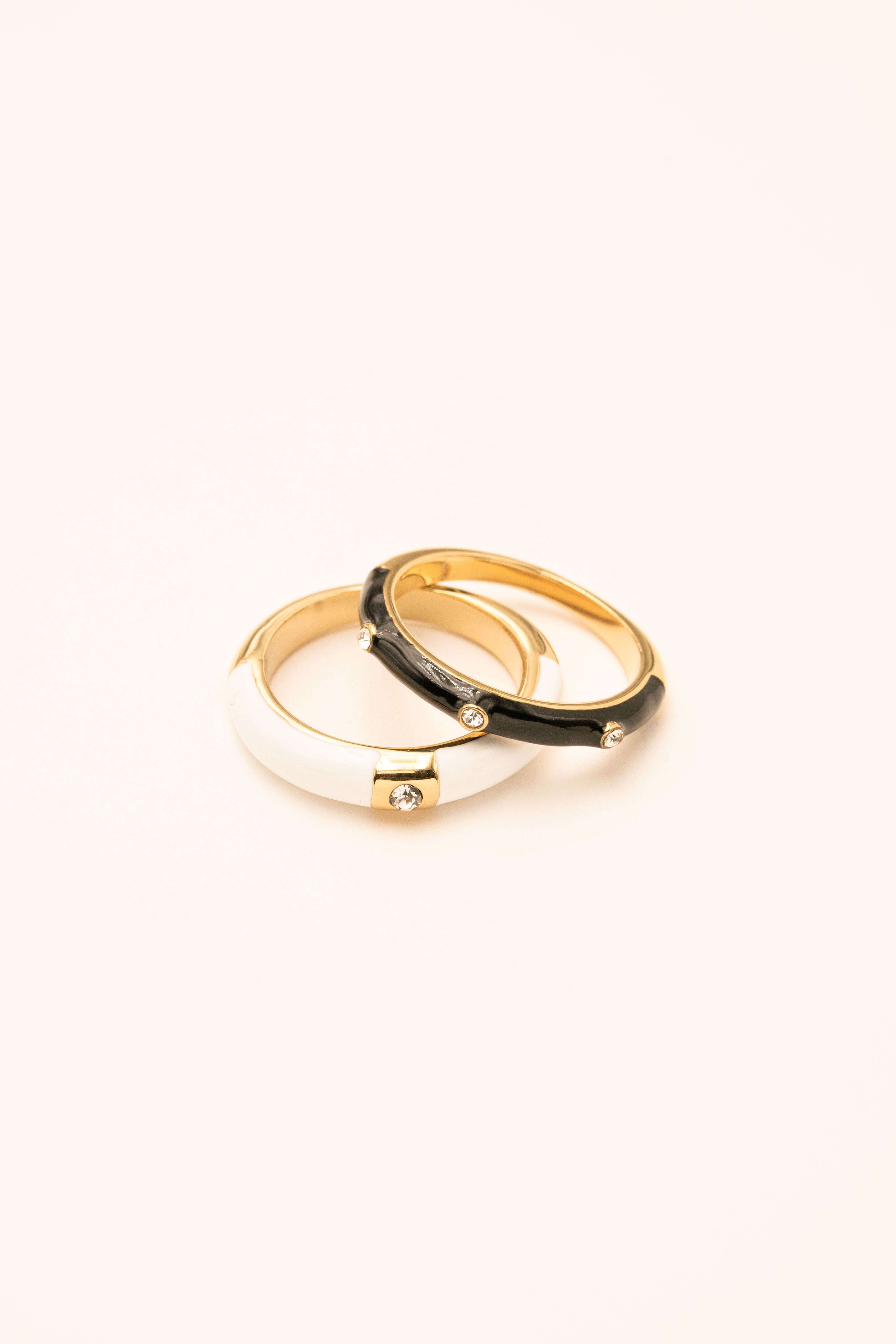 Bague Bohm Paris - Dario Bague Bohm Paris 53 Noir émail 