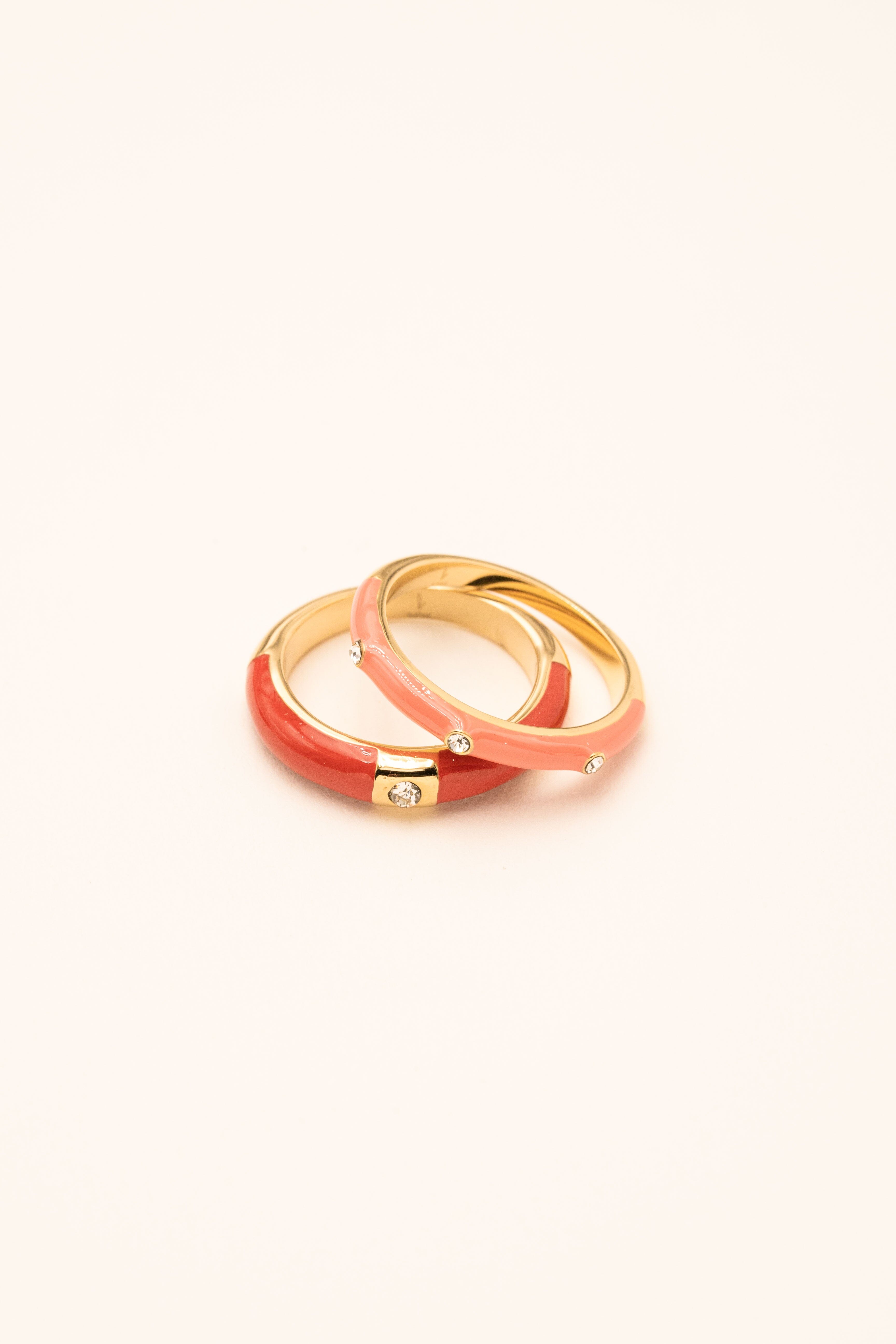 Bague Bohm Paris - Dario Bague Bohm Paris 53 rouge émail 