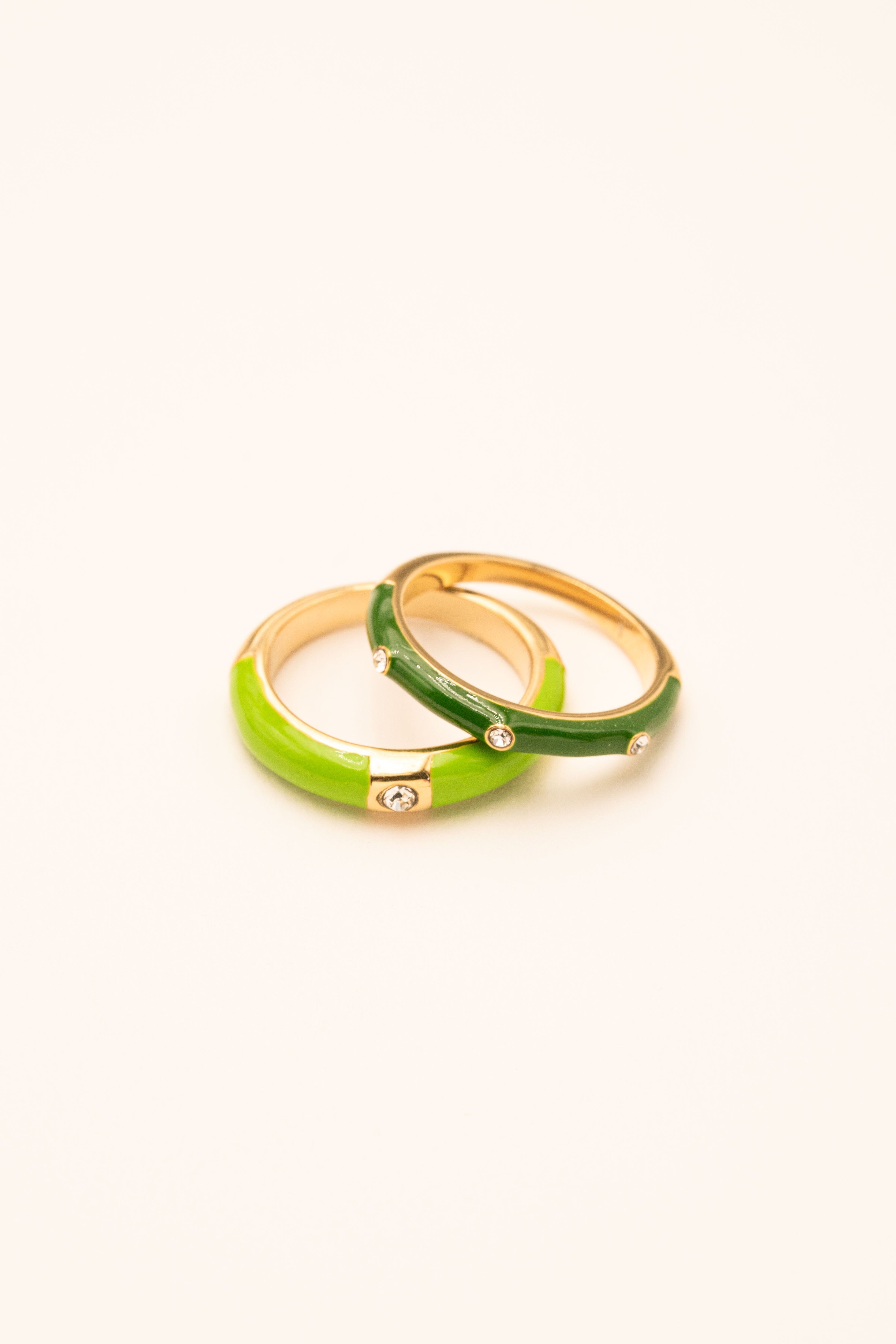 Bague Bohm Paris - Dario Bague Bohm Paris 53 vert émail 