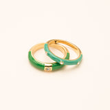 Bague Bohm Paris - Dario Bague Bohm Paris 53 vert foncé émail 