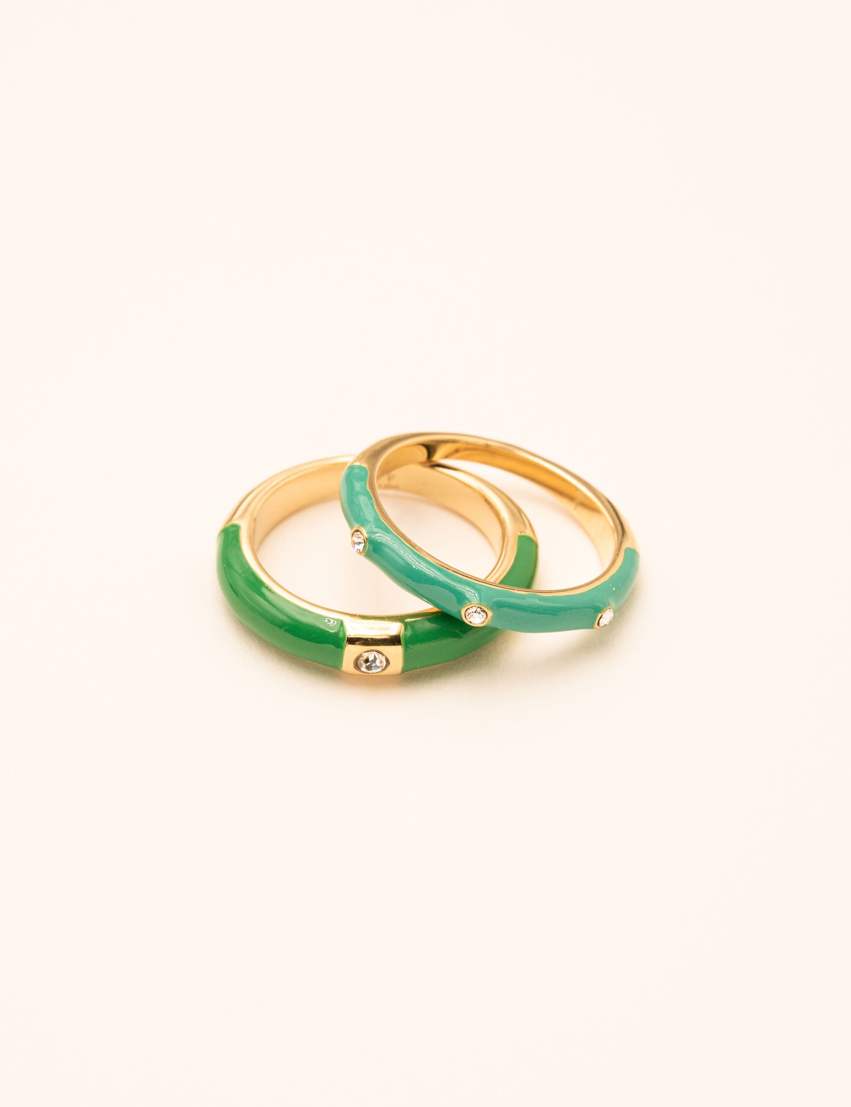 Bague Bohm Paris - Dario Bague Bohm Paris 53 vert foncé émail 