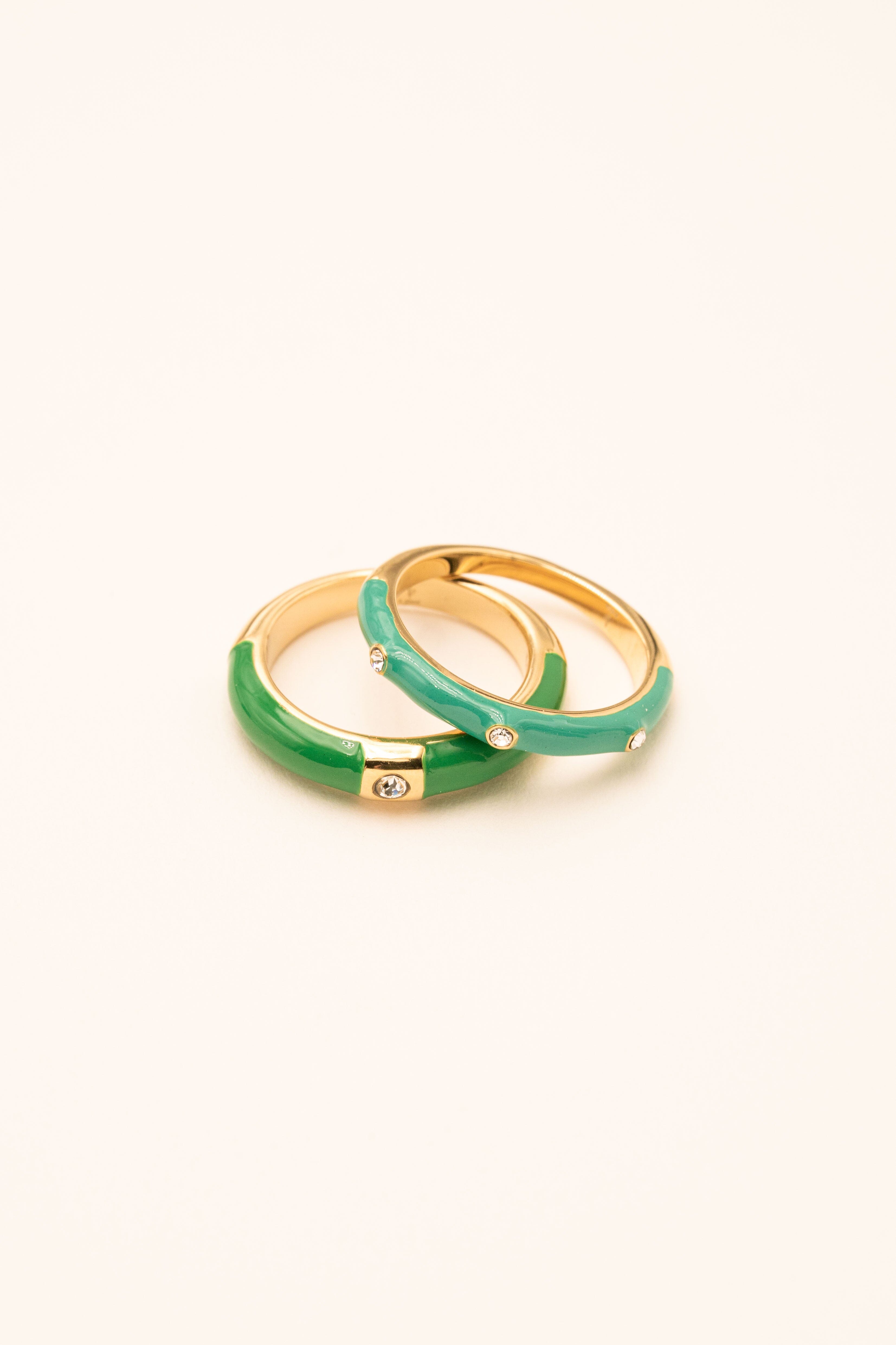Bague Bohm Paris - Dario Bague Bohm Paris 53 vert foncé émail 