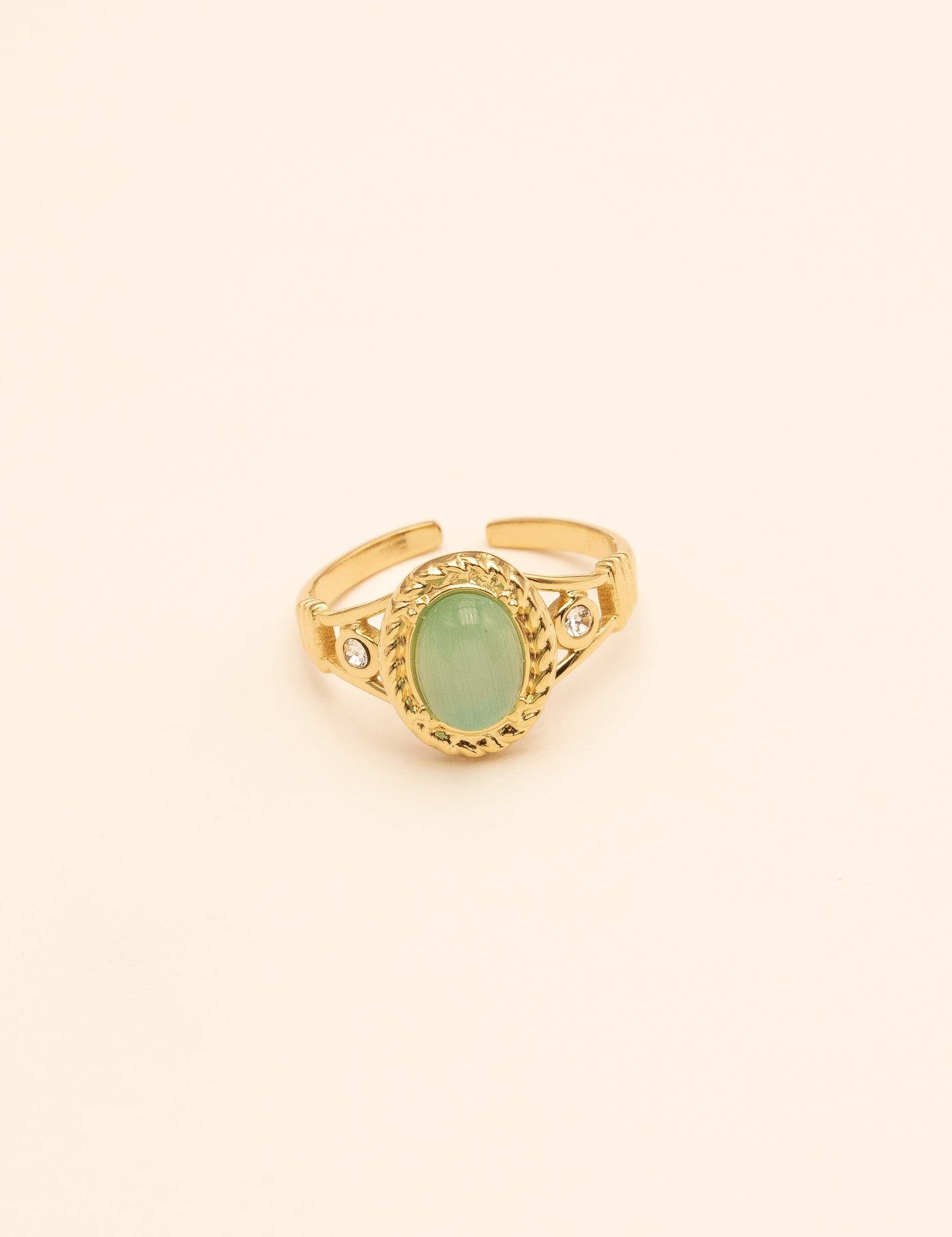 Bague Bohm Paris - Galina Bague Bohm Paris vert eau oeil de chat 