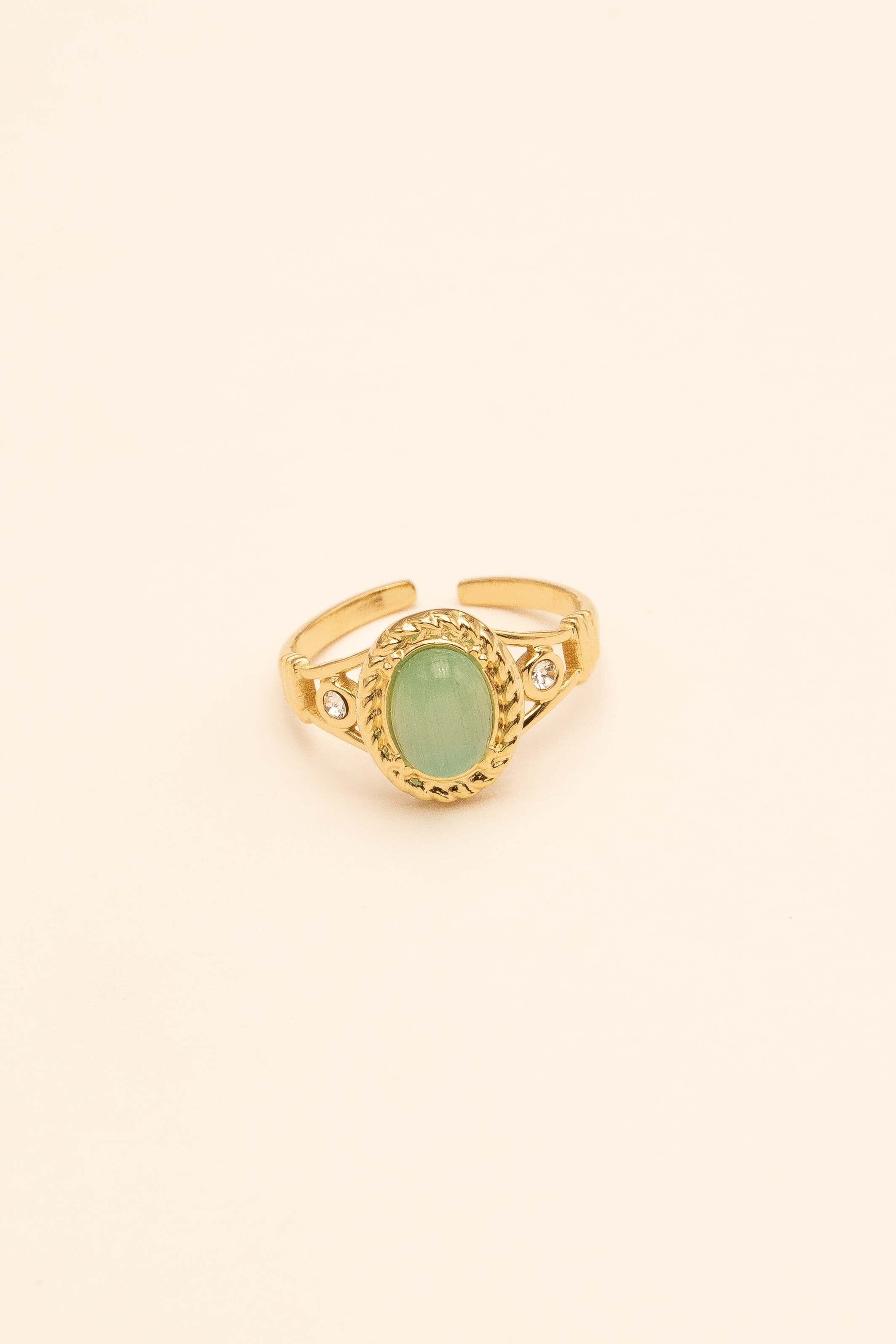 Bague Bohm Paris - Galina Bague Bohm Paris vert eau oeil de chat 