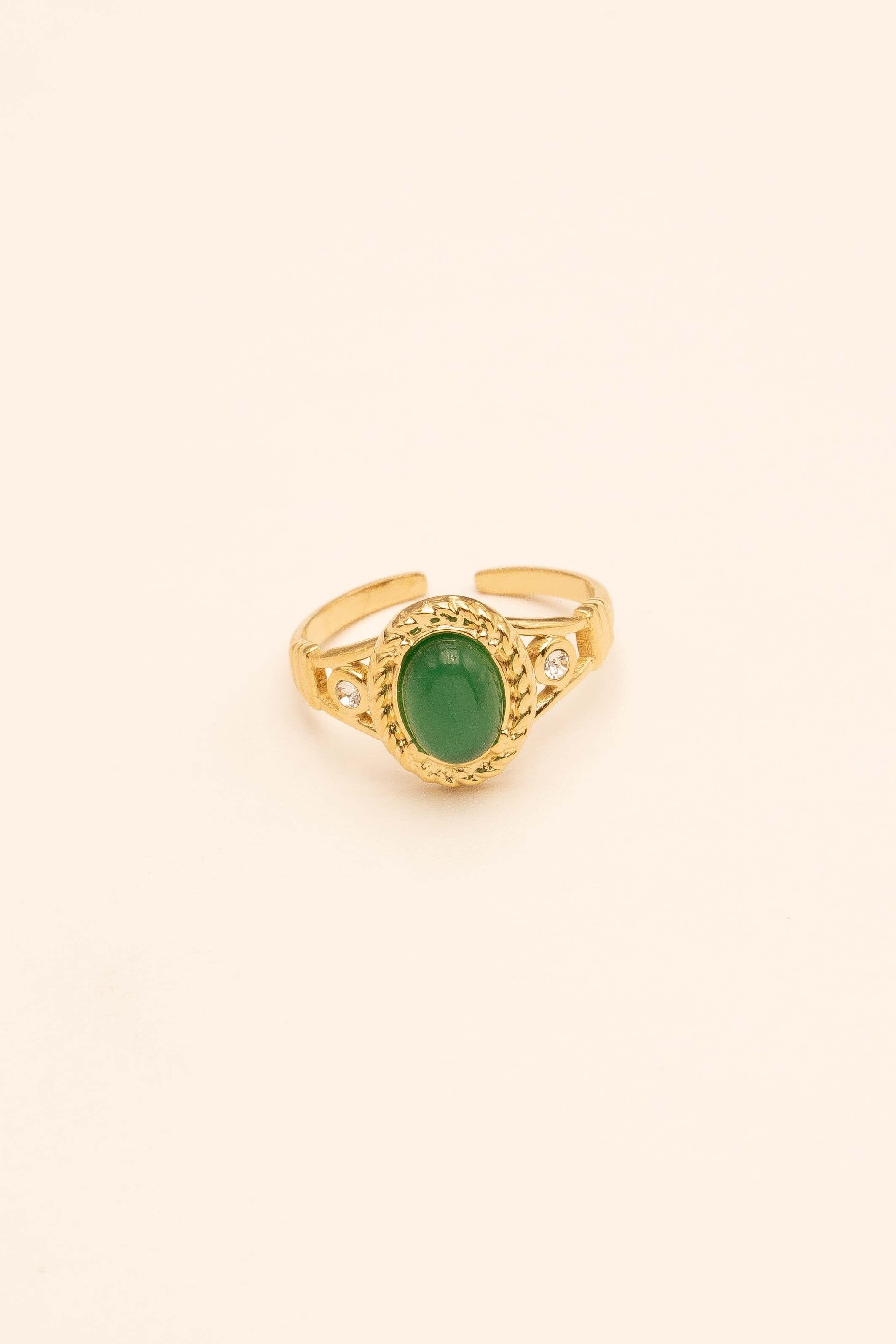 Bague Bohm Paris - Galina Bague Bohm Paris vert oeil de chat 