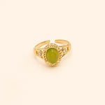 Bague Bohm Paris - Galina Bague Bohm Paris vert olive oeil de chat 