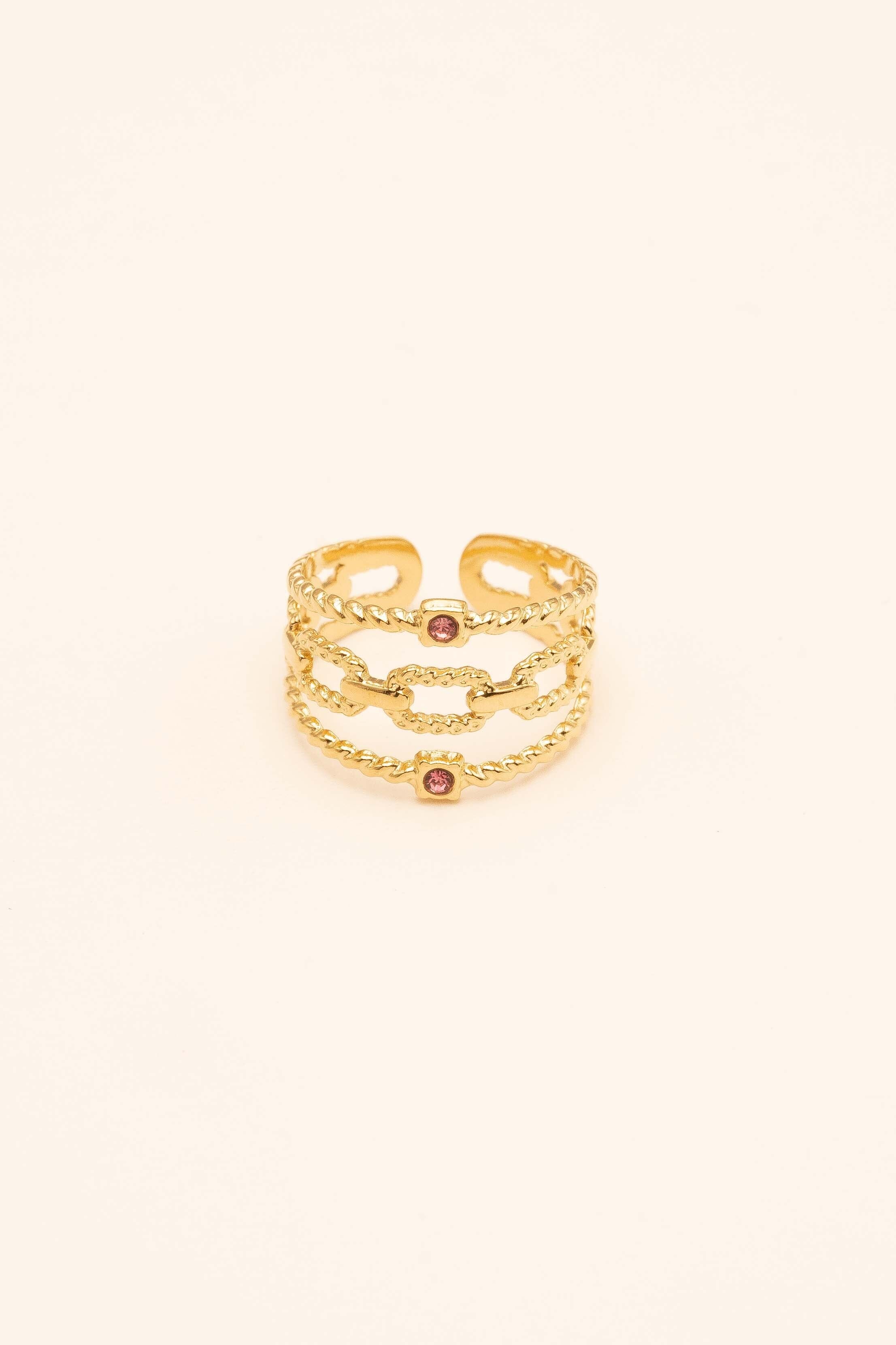 Bague Bohm Paris - Zuria Bague Bohm Paris Rose pétale 