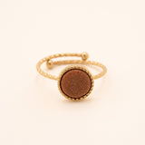 Bague Emllo Bague Bohm Paris pierre de sable d or 