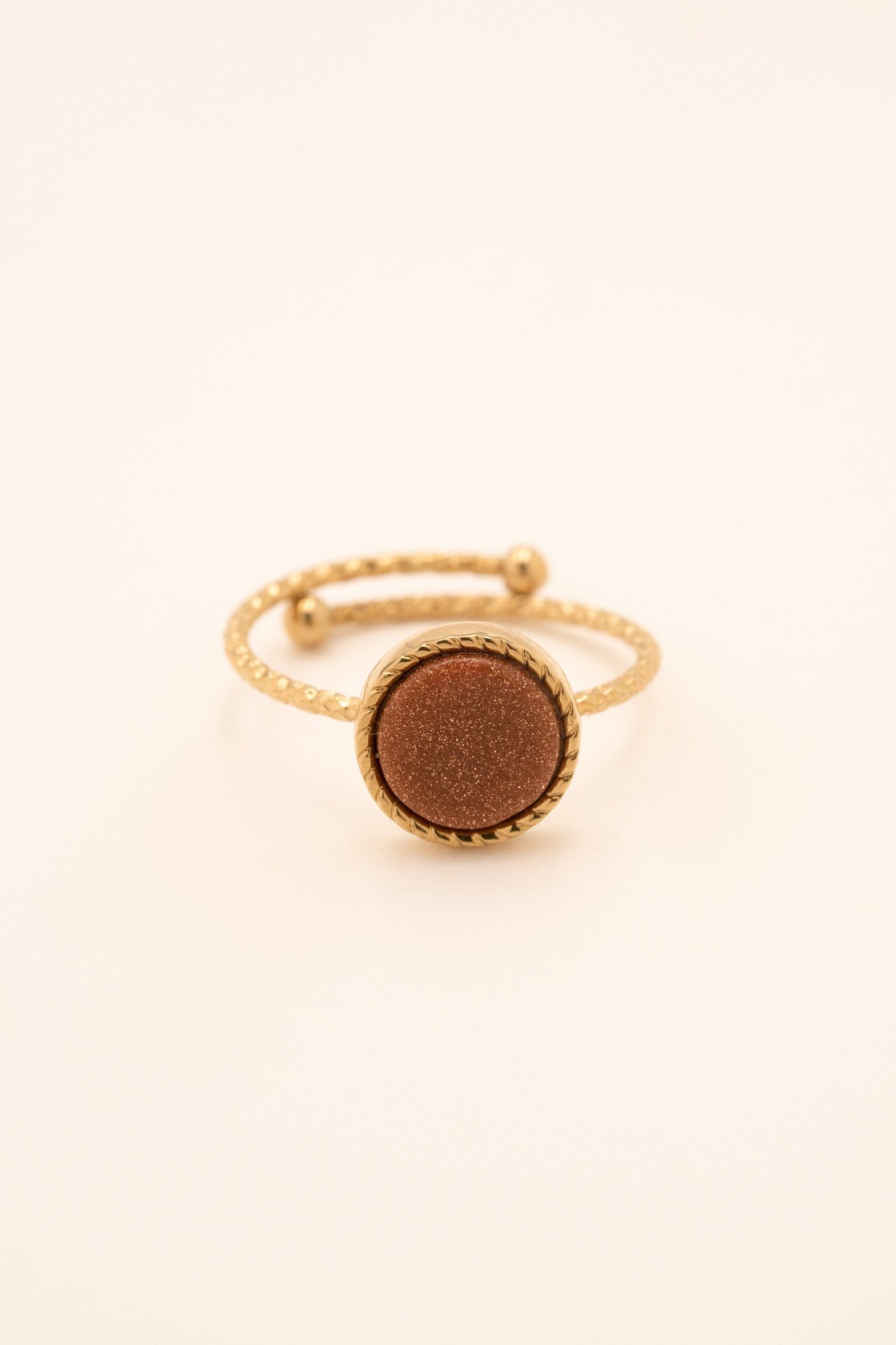 Bague Emllo Bague Bohm Paris pierre de sable d or 