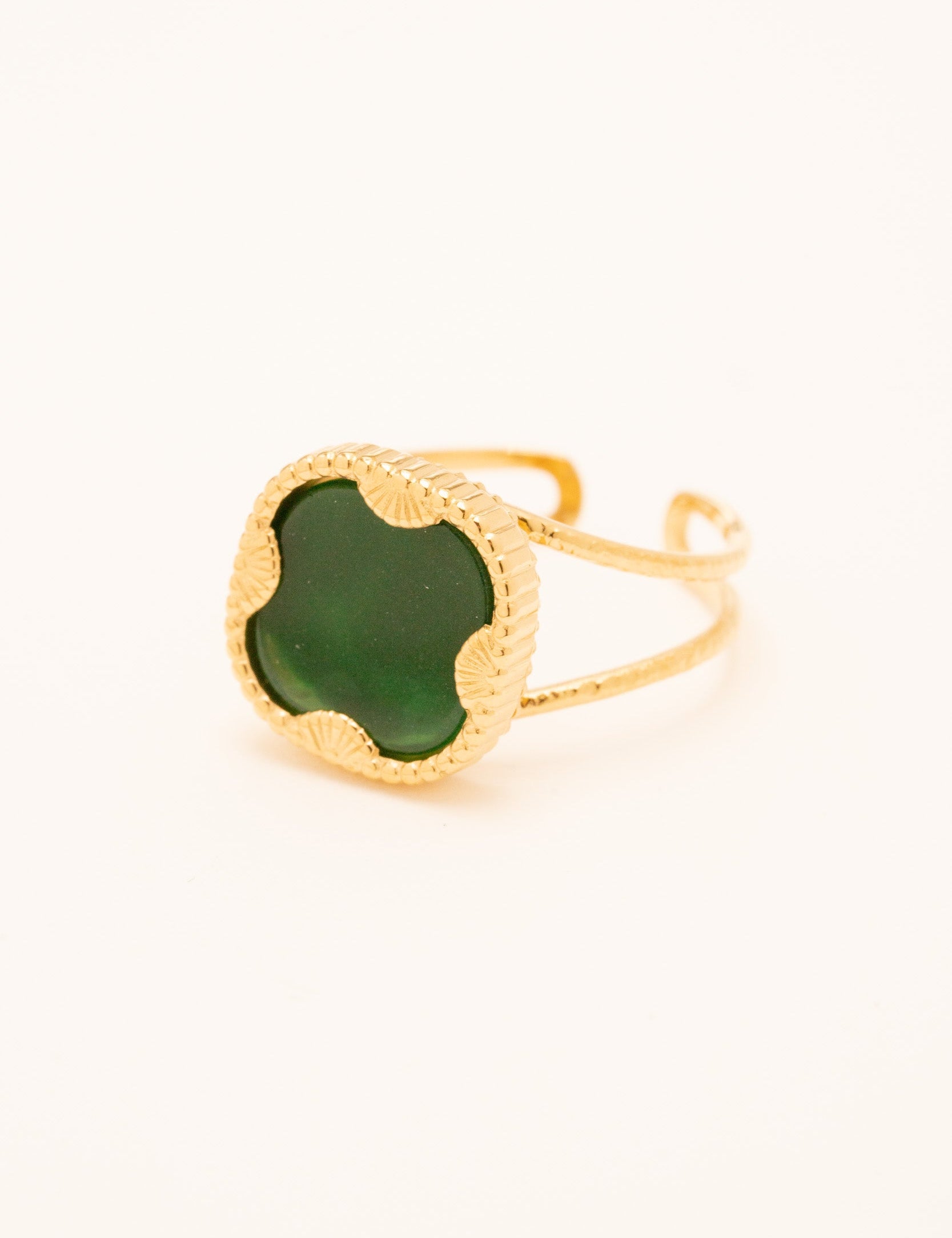 Bague Lloyd Bagues Bohm Paris Agate Verte teinté 