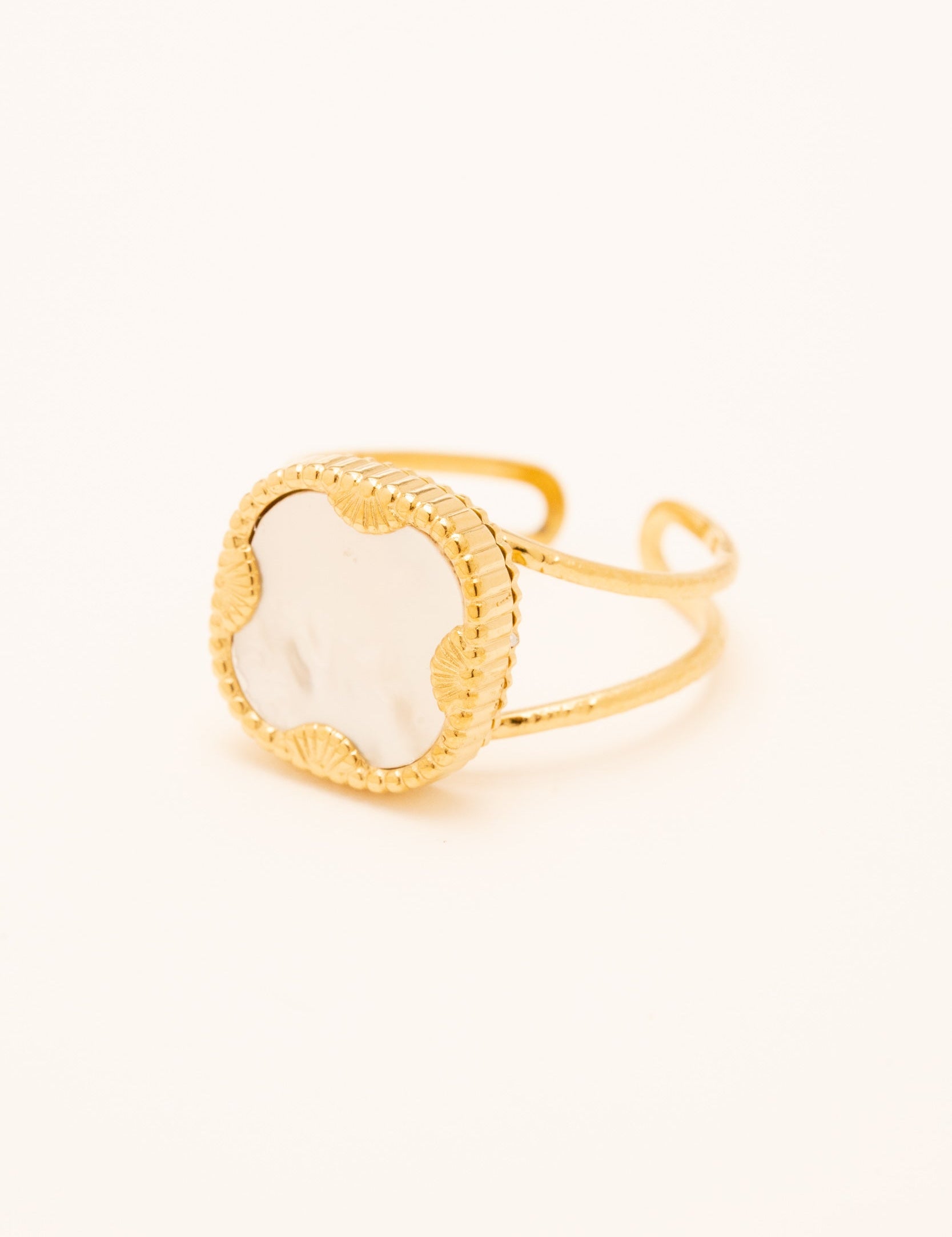 Bague Lloyd Bagues Bohm Paris Nacre Blanche 