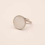 Bague Maxine Argenté Bague Bohm Paris Nacre blanche 