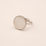Bague Maxine Argenté Bague Bohm Paris Nacre blanche 