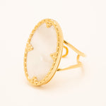 Bague Méli Colliers Bohm Paris Nacre Blanche 