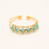 Bague Seth Bagues Bohm Paris Howlite Bleue 
