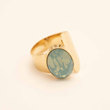 Bague Villïa Bague Bohm Paris vert opal 