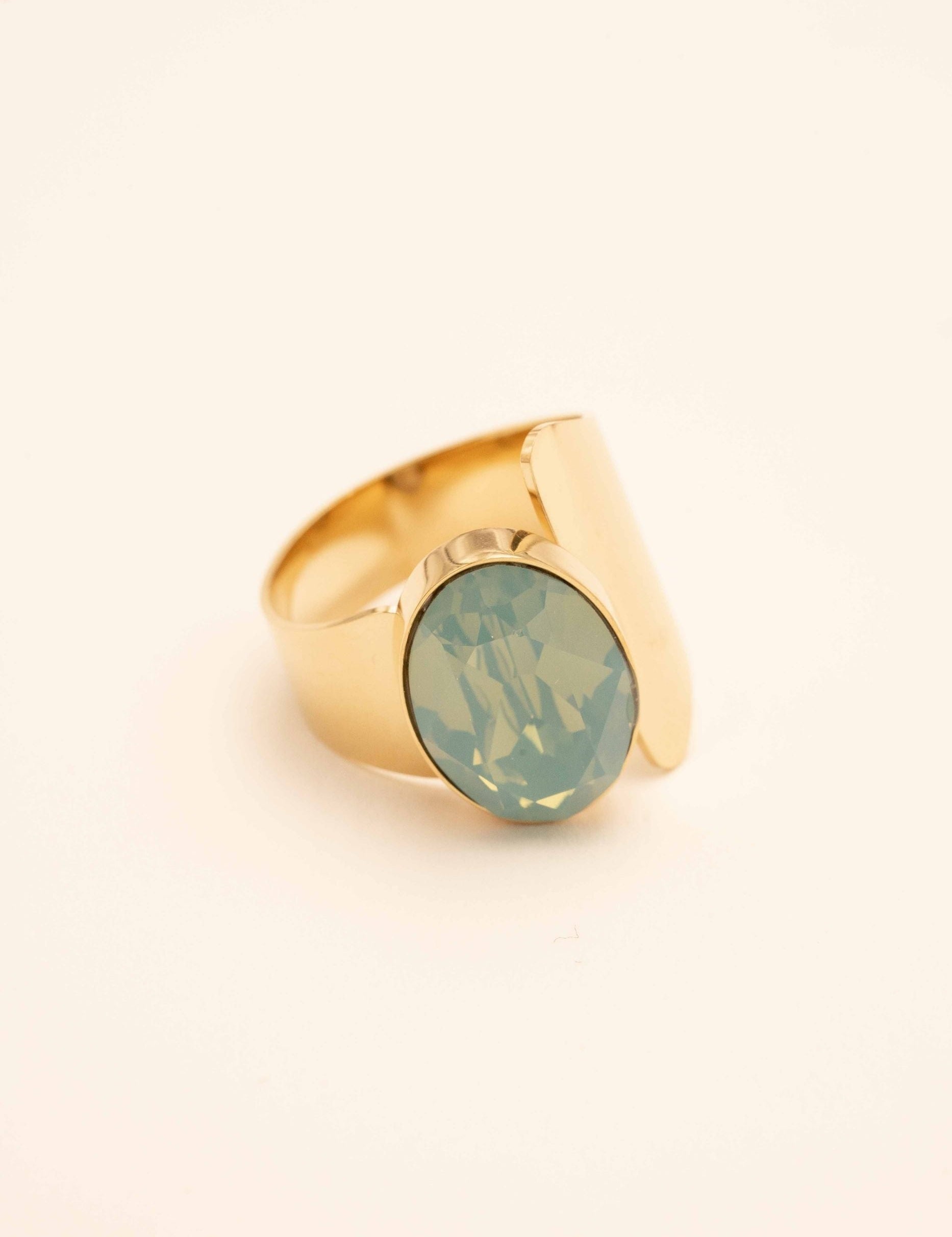 Bague Villïa Bague Bohm Paris vert opal 