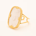 Bague Zelda Bagues Bohm Paris Nacre Blanche 