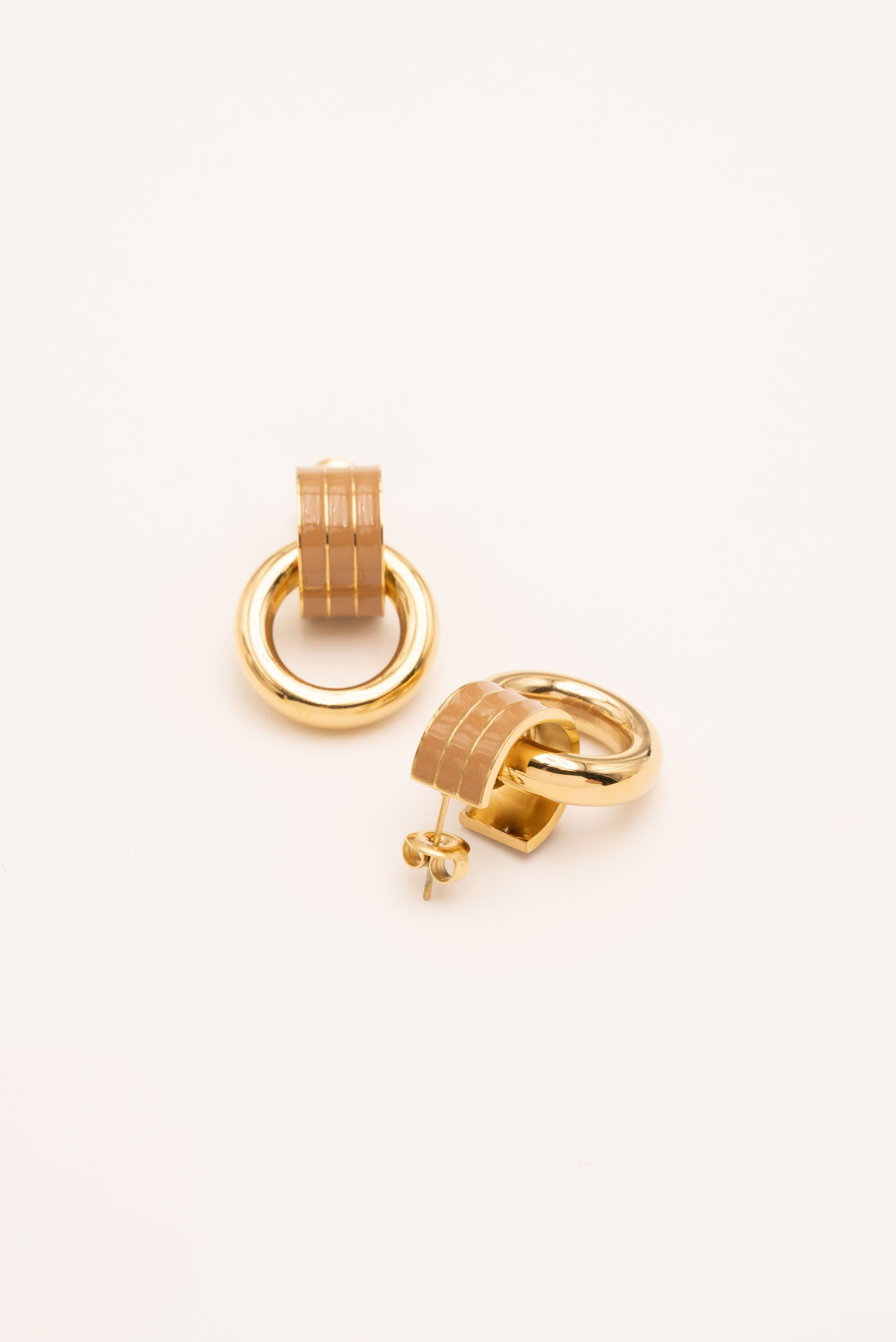 Boucle Bohm Paris - Enara Boucles D'oreilles Bohm Paris Beige émail 
