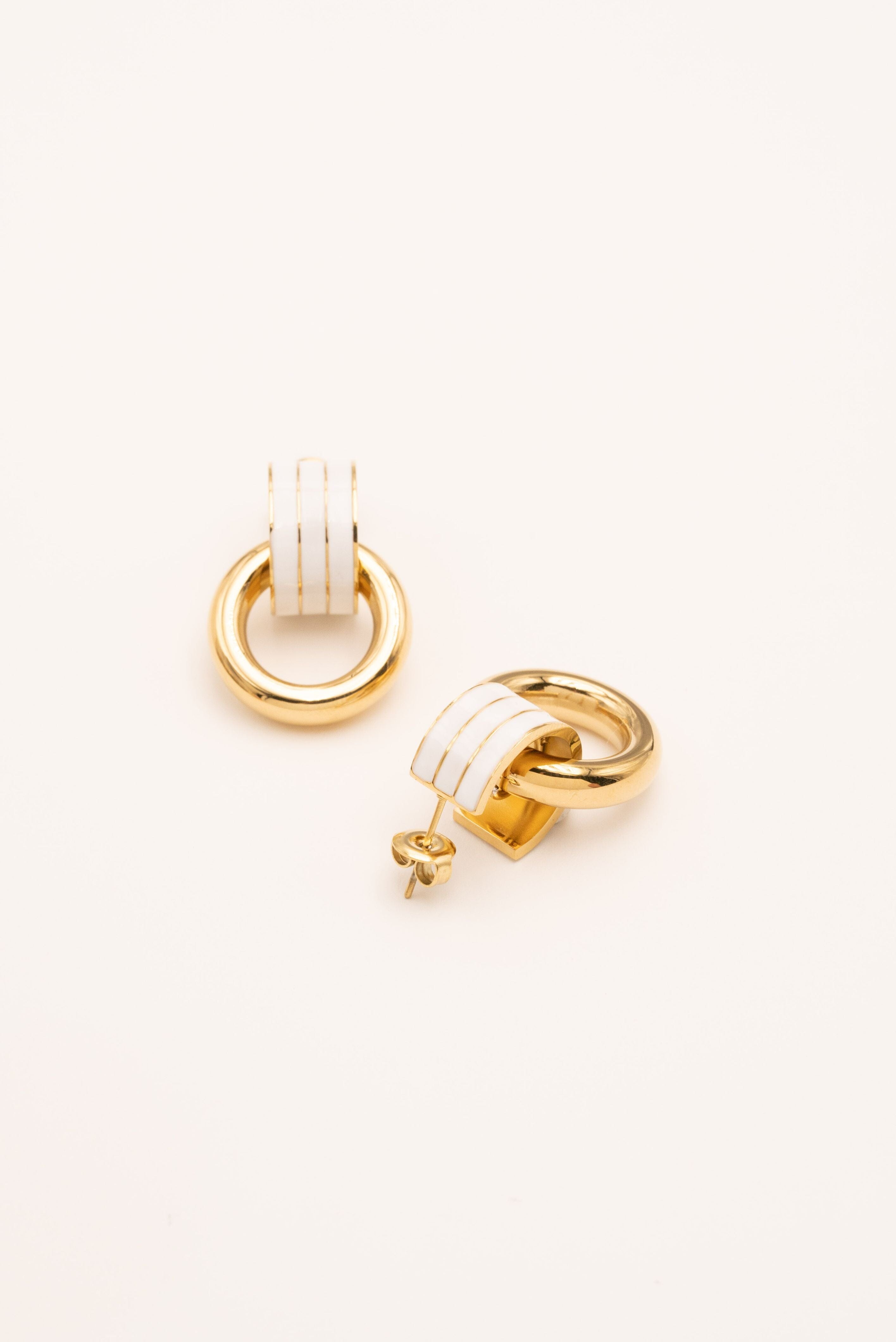 Boucle Bohm Paris - Enara Boucles D'oreilles Bohm Paris Blanc émail 