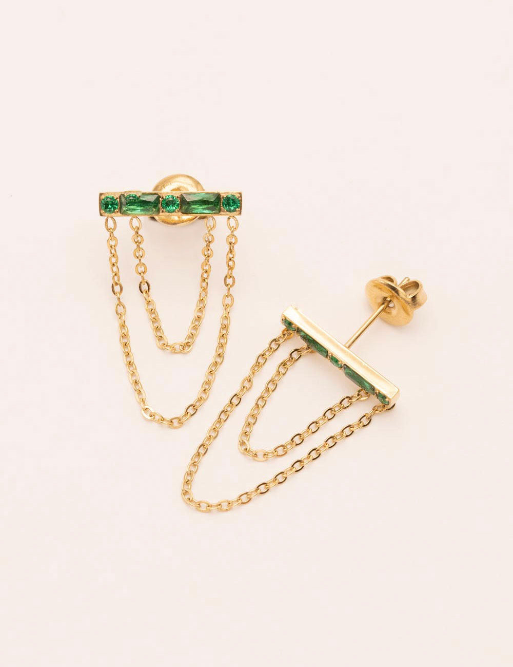 Boucle Bohm Paris - Honoré Boucles D'oreilles Bohm Paris Emeraude 