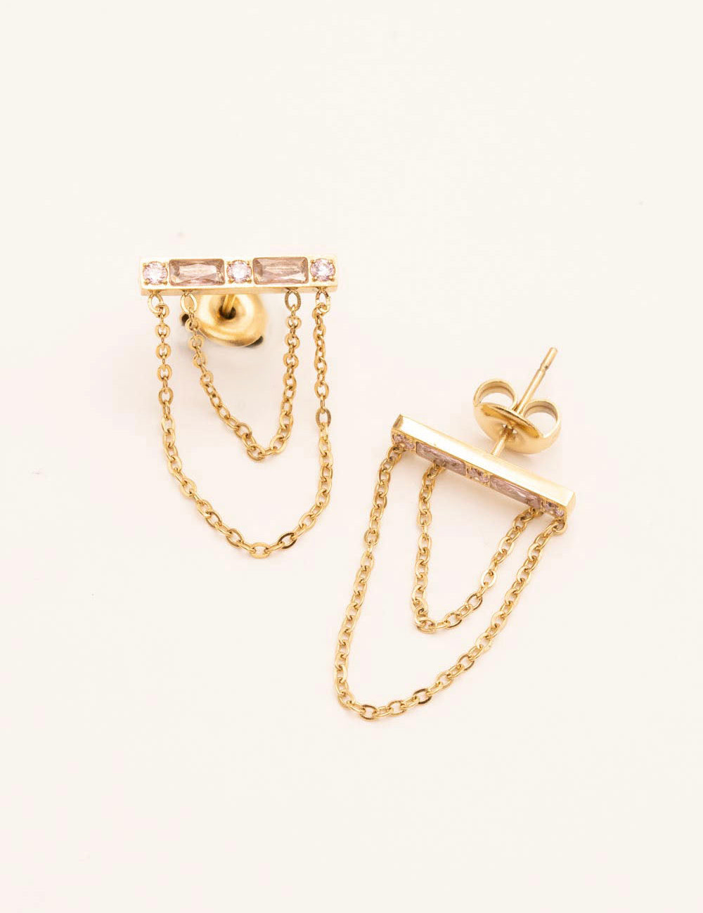 Boucle Bohm Paris - Honoré Boucles D'oreilles Bohm Paris rosé pétale 