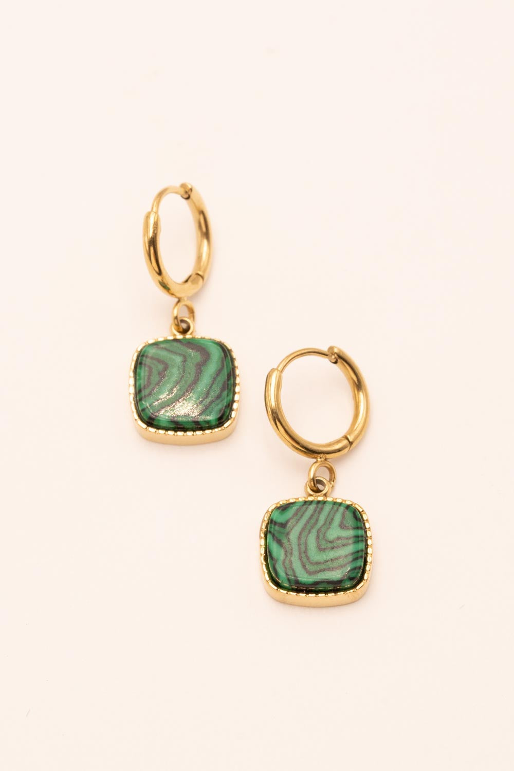 Boucle mini créoles Bohm Paris - Chloefina Boucles D'oreilles Bohm Paris malachite 