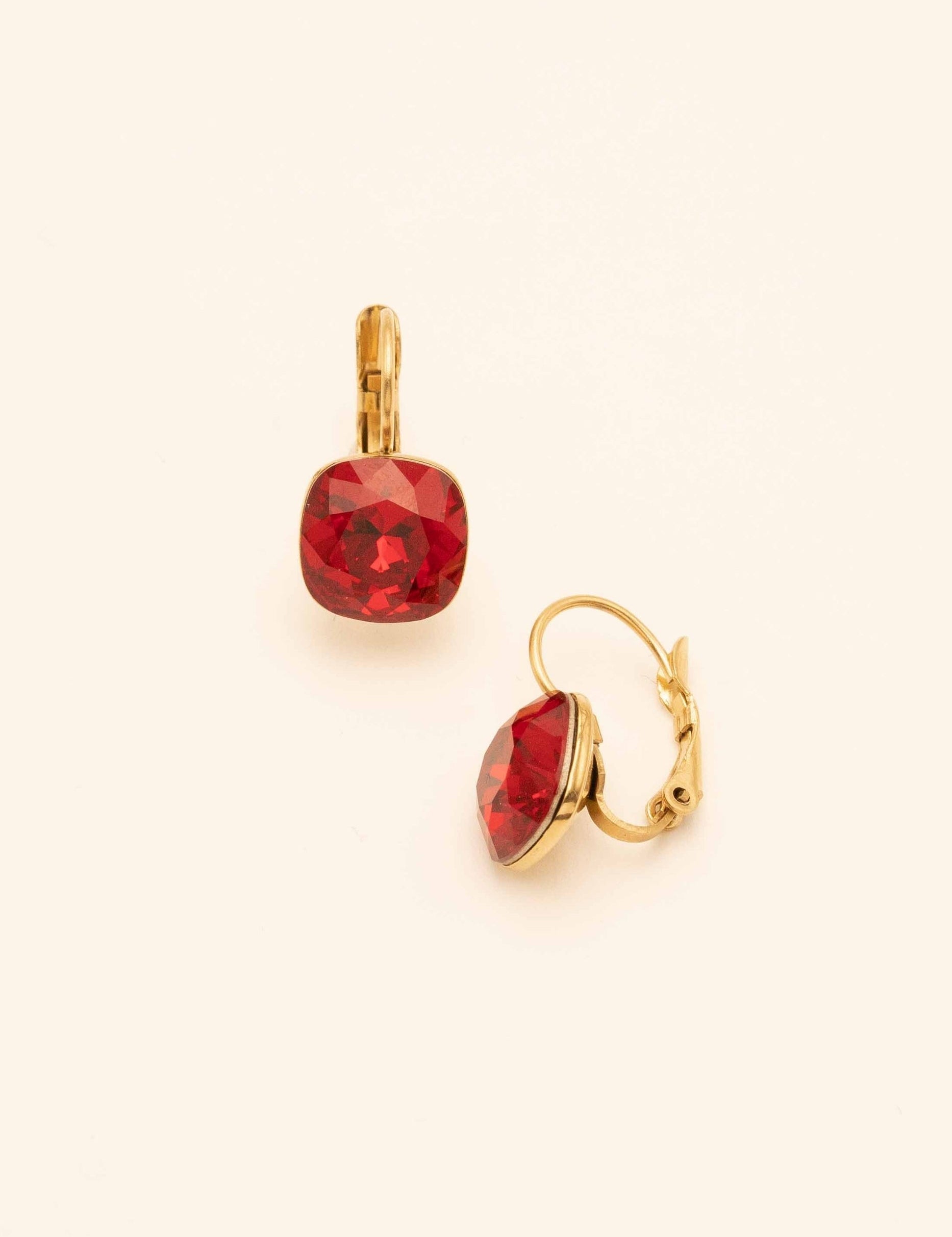 Boucles Béa Boucles D'oreilles Bohm Paris Rouge carmin 