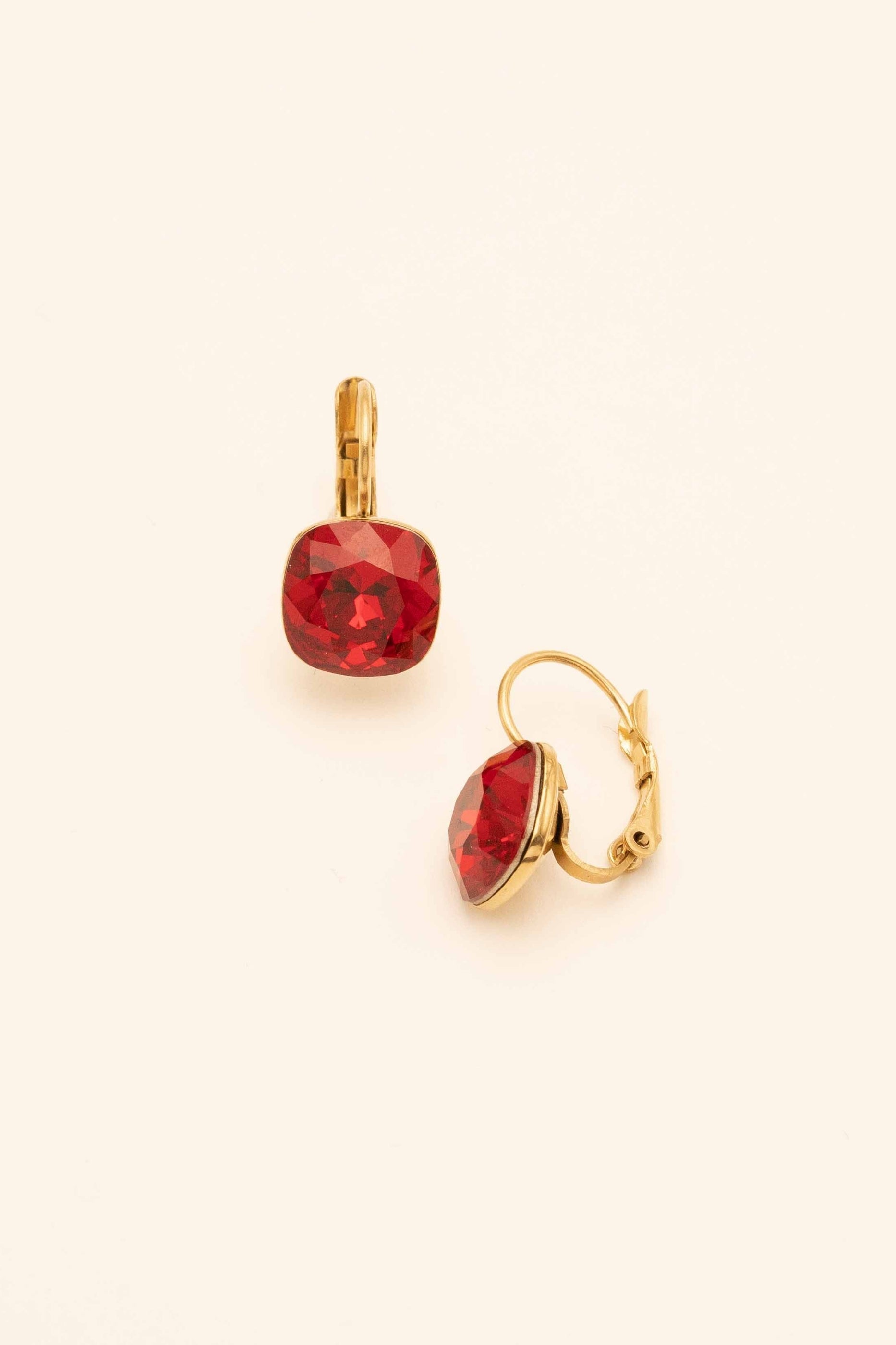 Boucles Béa Boucles D'oreilles Bohm Paris Rouge carmin 