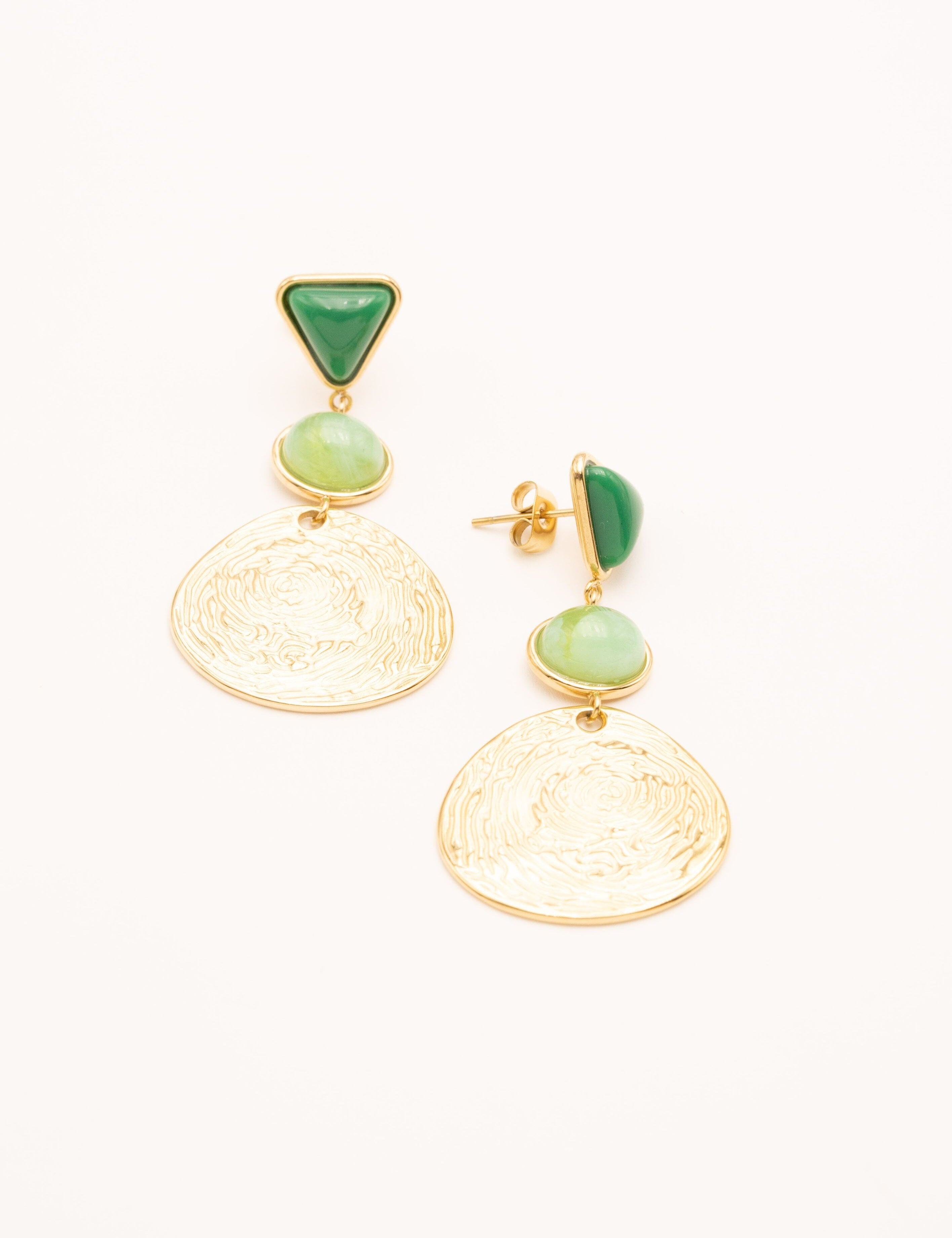 Boucles Bohm Paris - Akila Boucles D'oreilles Bohm Paris Vert 