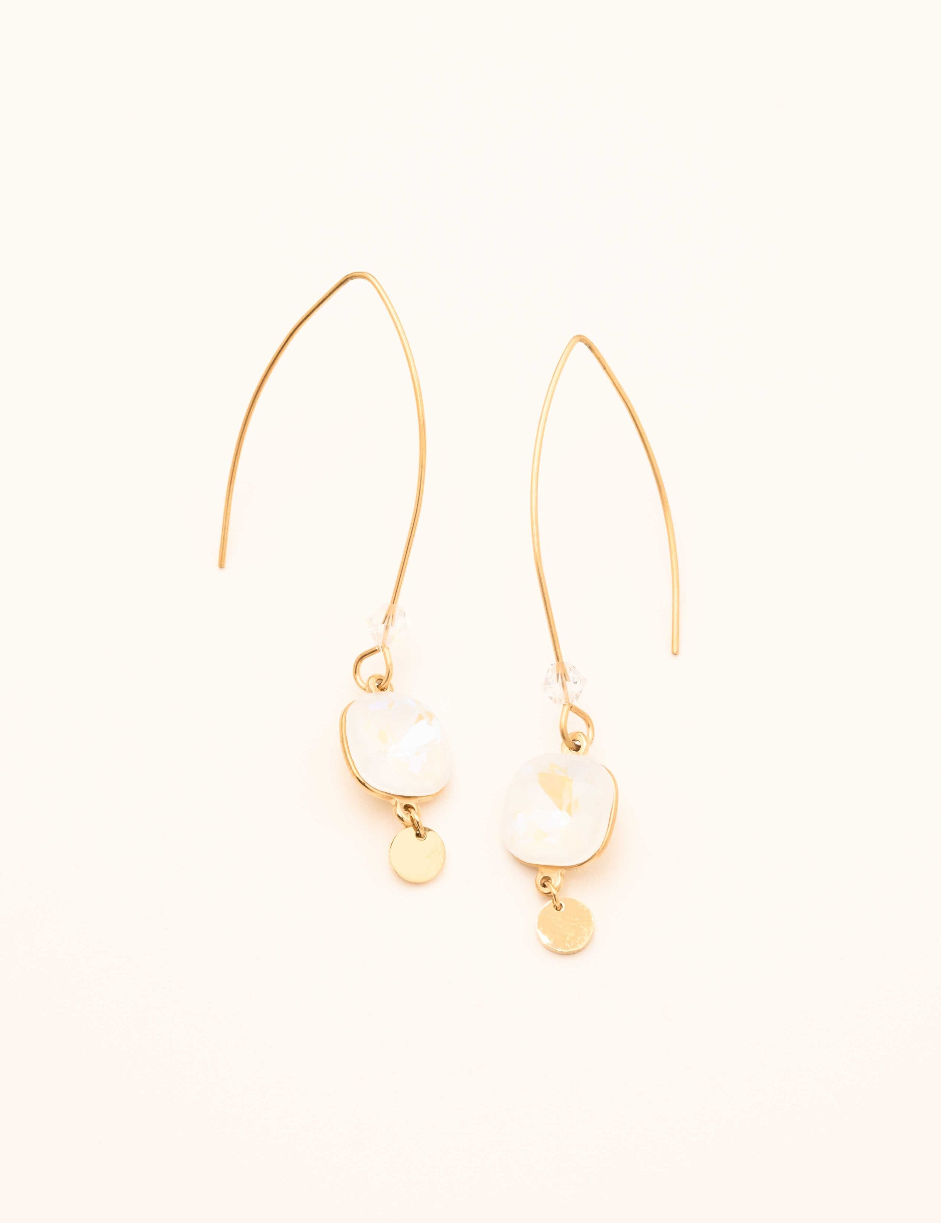 Boucles Bohm Paris - Aléa Boucles D'oreilles Bohm Paris blanc irisé 